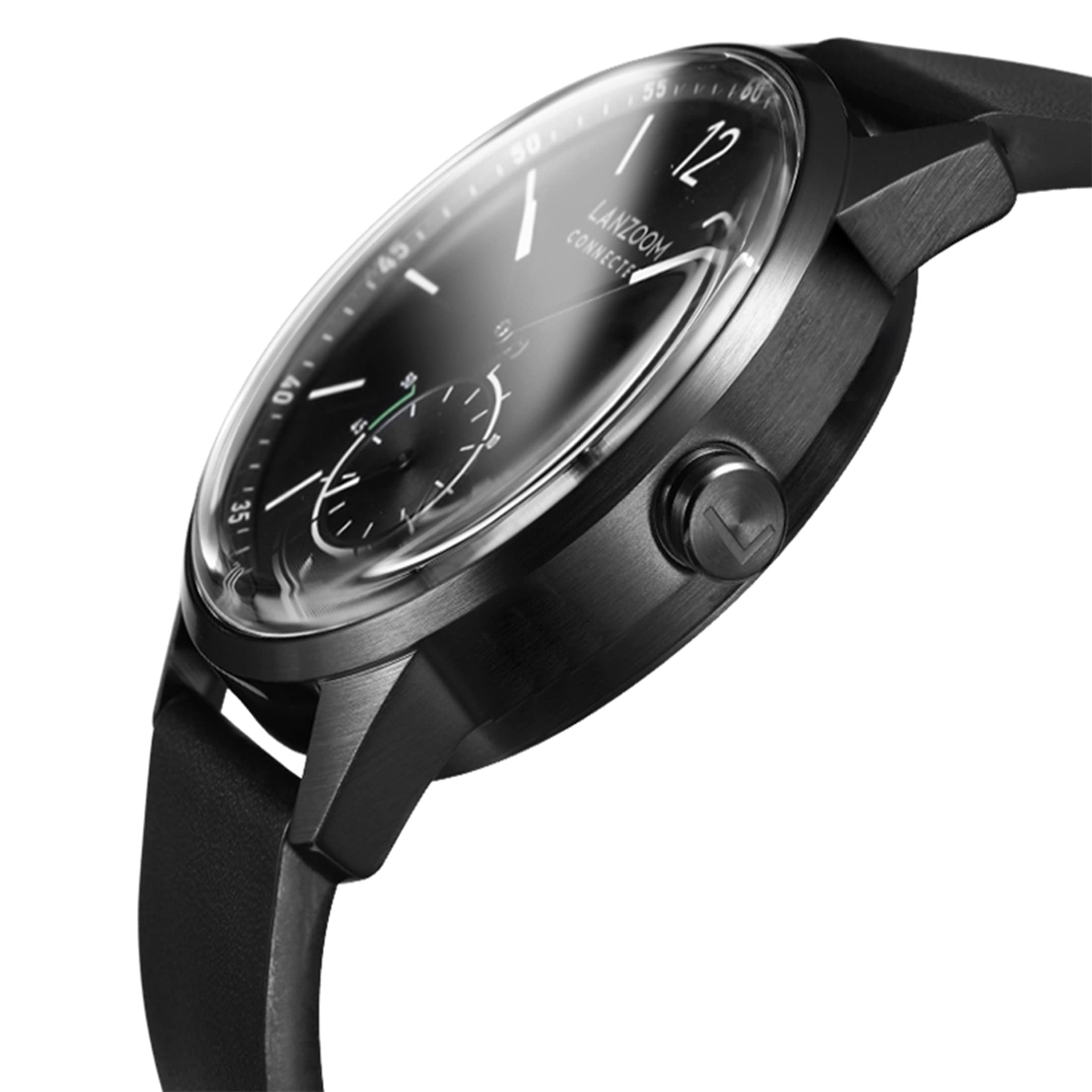 LANZOOM Men's Slim Minimalist Quartz Watch - Stainless Steel Case with Genuine Leather Strap, Water Resistant Dress Watch for Business, Casual & Formal Occasions - Perfect Gift for Father's Day, Valentine's Day, Anniversary, Birthday & Christmas