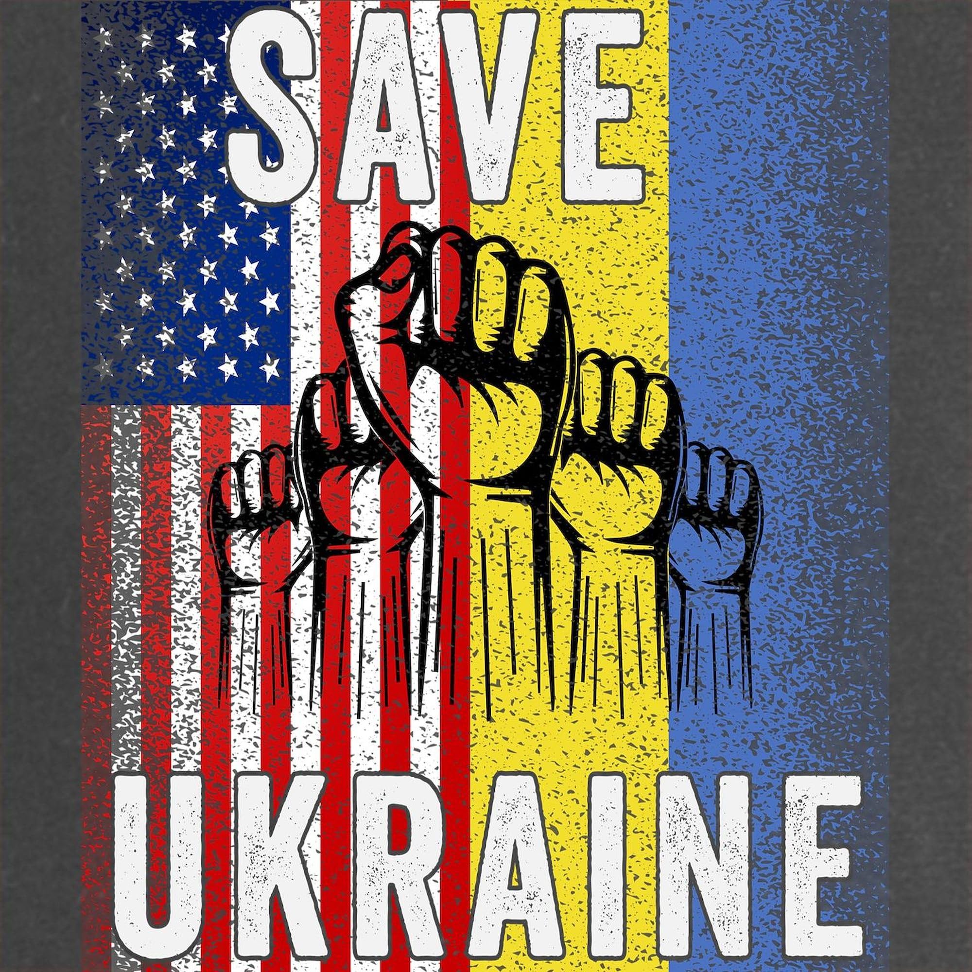 Save Ukraine! America Supports U Maternity T-Shirt - Women's Ruched Side Pregnancy Tee for Comfort & Style - Perfect for Maternity Photos, Casual Wear & Showing Support