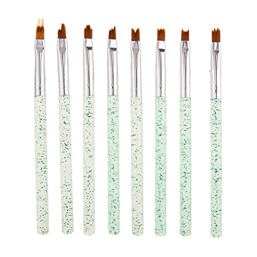 7Pcs Professional Nail Art Brush Set - Acrylic Nail Brushes & Dotting Tools for Manicure, Nail Design, Salon & Home Use - Perfect for Gel Polish, Acrylic Nails & Nail Art Painting