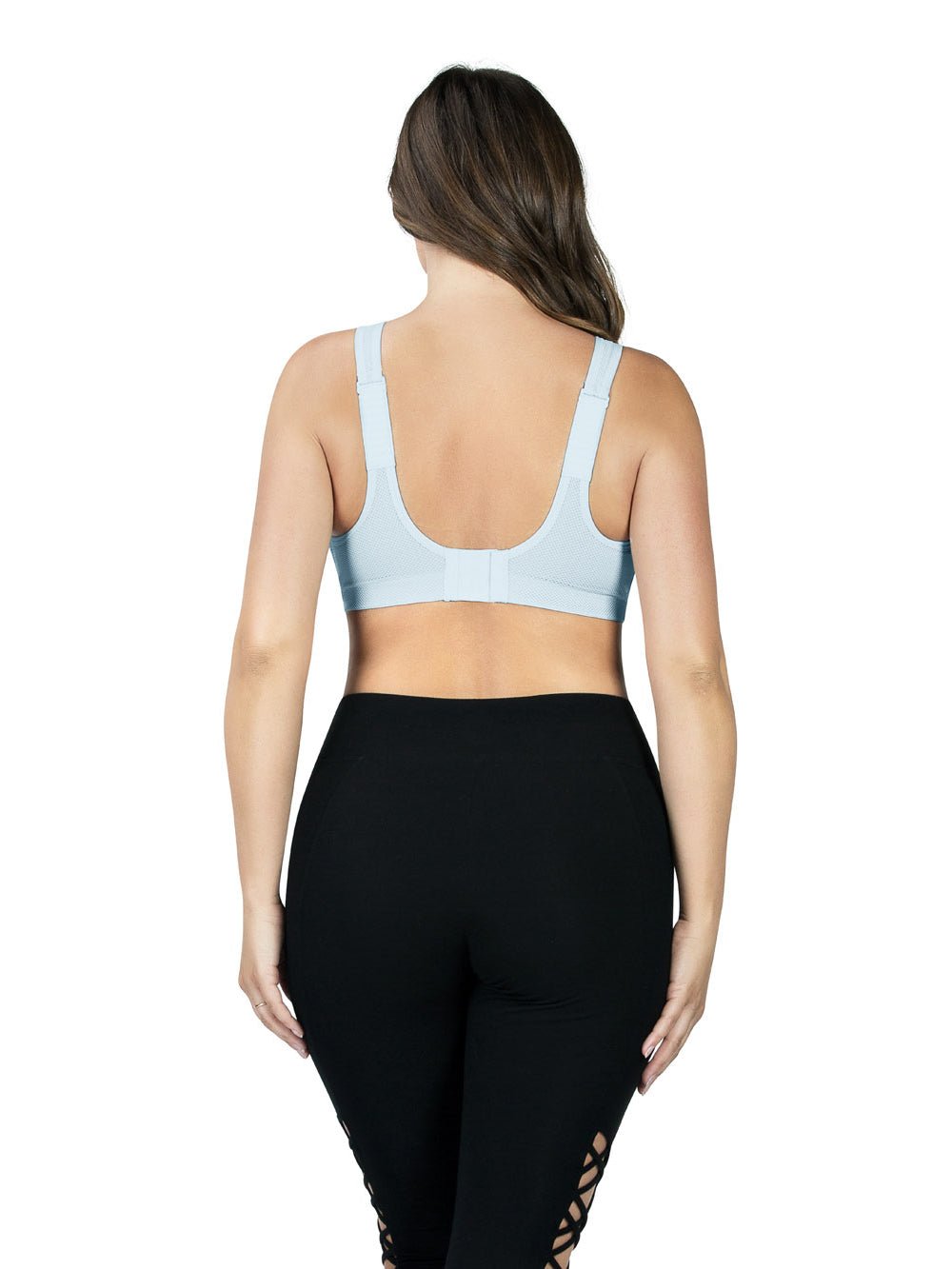 Parfait Breeze Wire Free Low Impact Sports Bra for Women - Comfortable Seamless Yoga Bra in Granite Blue | Perfect for Running, Gym Workouts & Lounge Wear
