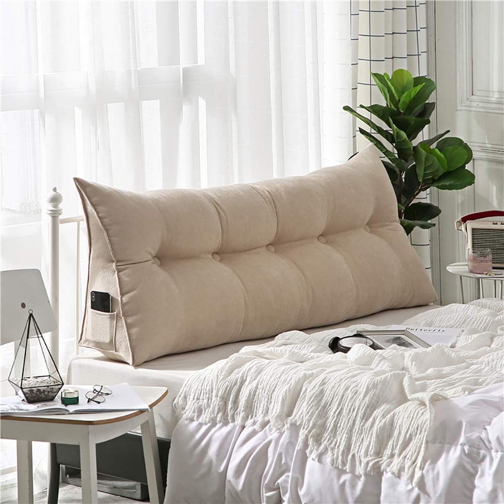 Ergonomic Bed Backrest Pillow - Wedge Cushion with Headboard Support for Sitting Up in Bed, Reading & Relaxing - Perfect for Chairs, Sofas & Beds (Great for Post-Surgery Recovery, Nursing, Watching TV & Office Work)
