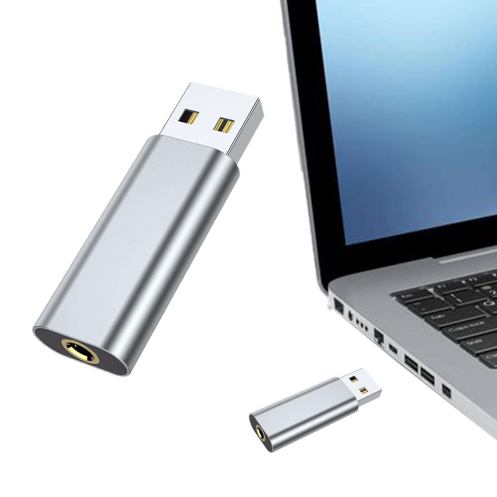 Tongfeng USB Sound Adapter - 3.5mm Audio Jack Converter for PC & Laptop | Plug & Play USB Headphone Adapter for Gaming, Streaming & Conference Calls | Perfect for League of Legends, Zoom Meetings & Music Listening