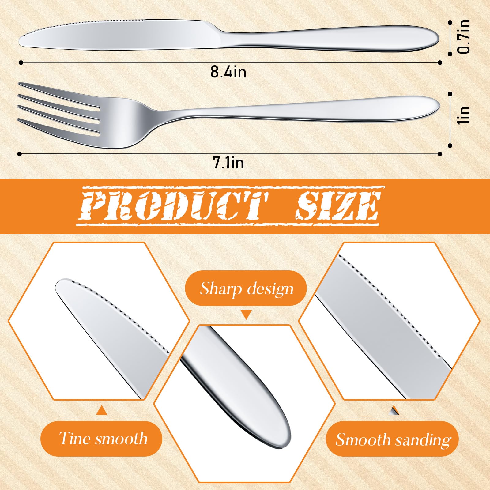 Nuenen 200-Piece Stainless Steel Silverware Set - 100 Dinner Forks & 100 Knives, Mirror Polished Flatware for Home & Restaurant Use | Dishwasher Safe Cutlery Set | Perfect for Dinner Parties, Catering Events & Everyday Dining