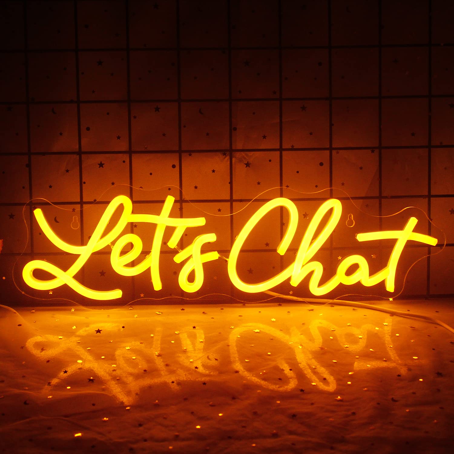 Golden LED Neon Sign Wall Light - USB Powered Custom Neon Letters for Home, Bar & Party Decor (16.7x5 Inch) - Perfect for Bedrooms, Weddings, Birthday Celebrations & Nightclubs