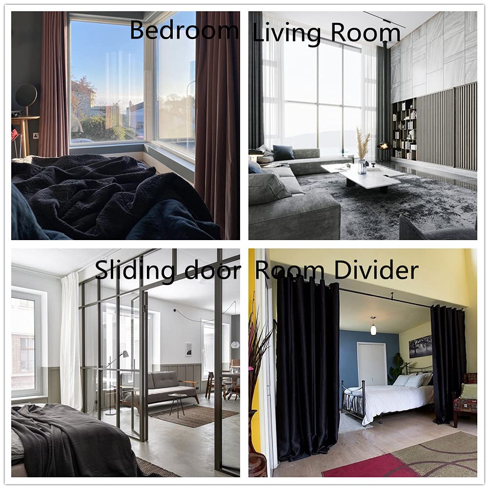 Extra Wide Velvet Room Divider Curtains with Grommet Top - Custom Size, Header & Color Options | Perfect for Home Offices, Studios & Privacy Spaces