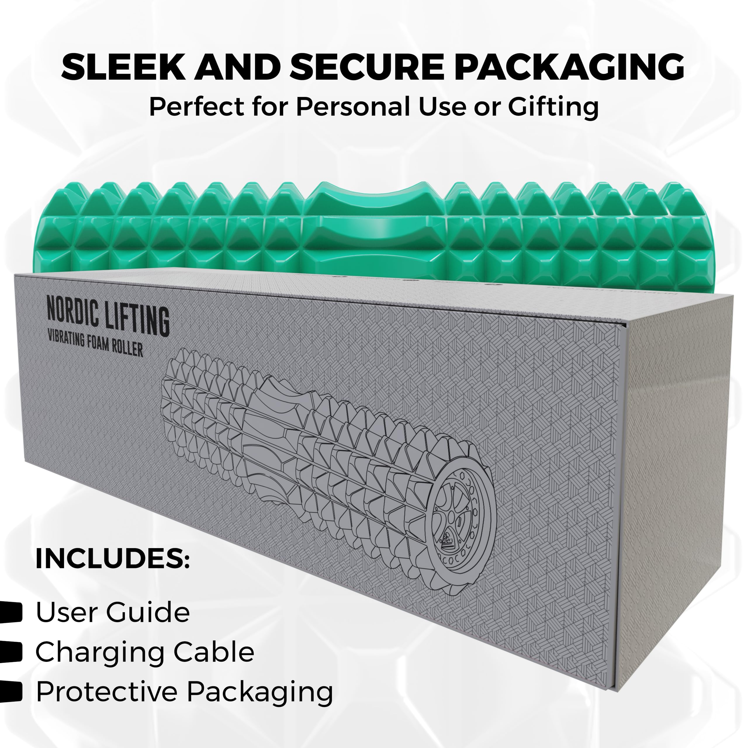 Vibrating Foam Roller for Muscle Recovery & Pain Relief - Ergonomic Massage Roller for Fitness, Yoga, Physical Therapy & Deep Tissue Massage - Portable Body Massager for Athletes & Gym Recovery - Perfect for Post-Workout, Home Gym & Sports Therapy