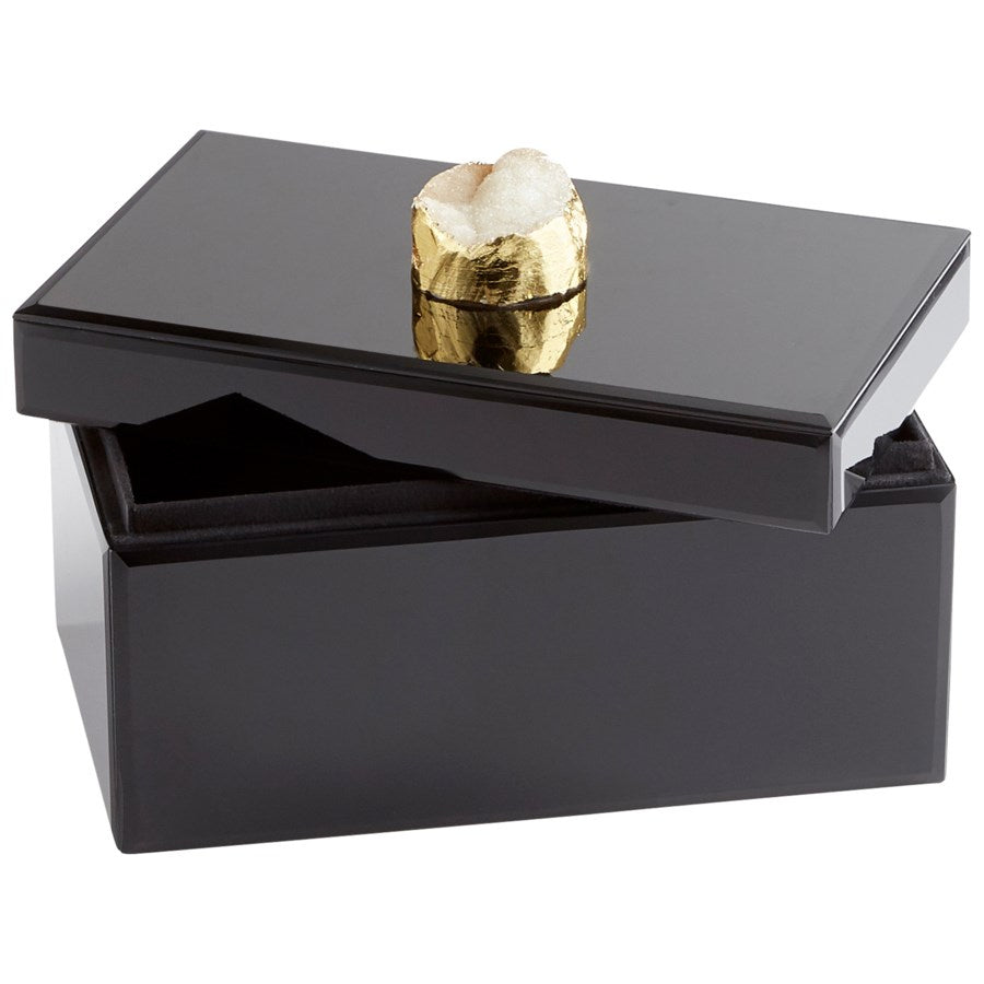 Cyan Design 10749 Solitaire Container - Small Black Decorative Box for Jewelry, Keepsakes & Home Decor | Perfect for Gift Wrapping, Storage & Display