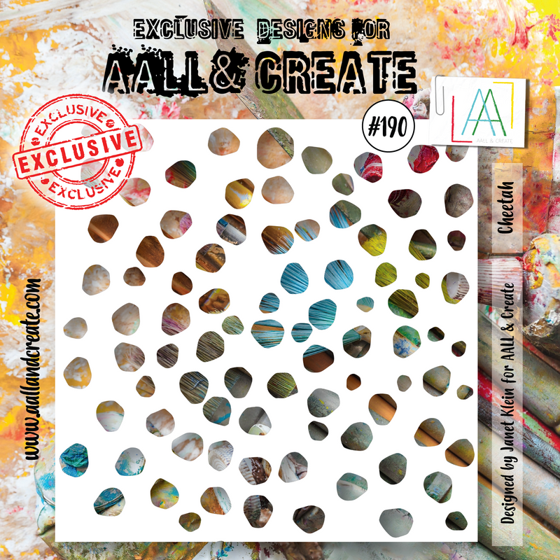 AALL and Create #190 6x6 Cheetah Stencil for Scrapbooking, Card Making, and DIY Crafts