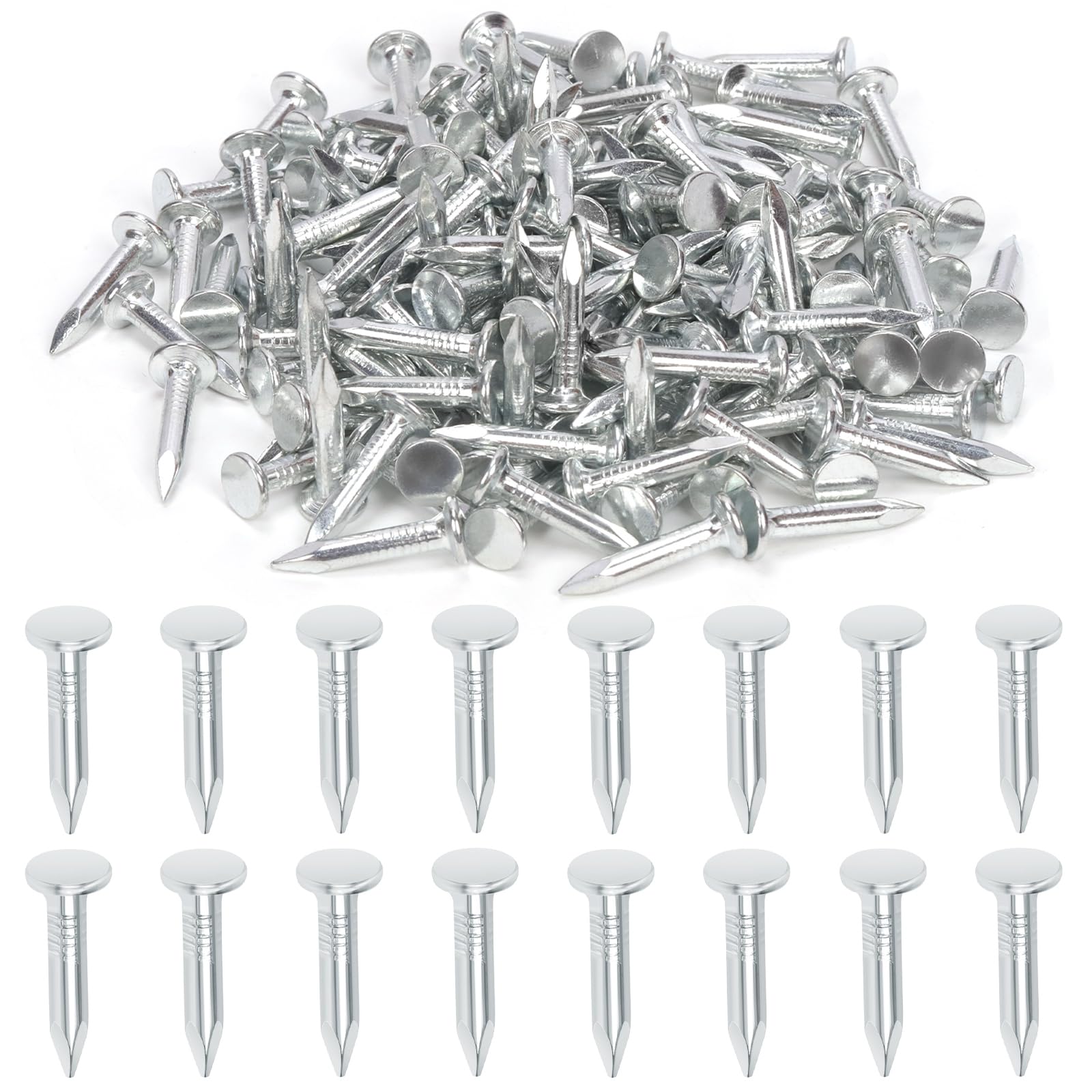 Swpeet 300Pcs 1-Inch Galvanized Roofing Nails - High Quality Felt Nails for Asphalt Shingles, Insulation Boards & Roofing Felt Installation | Perfect for Roof Repairs, DIY Projects & Construction Work