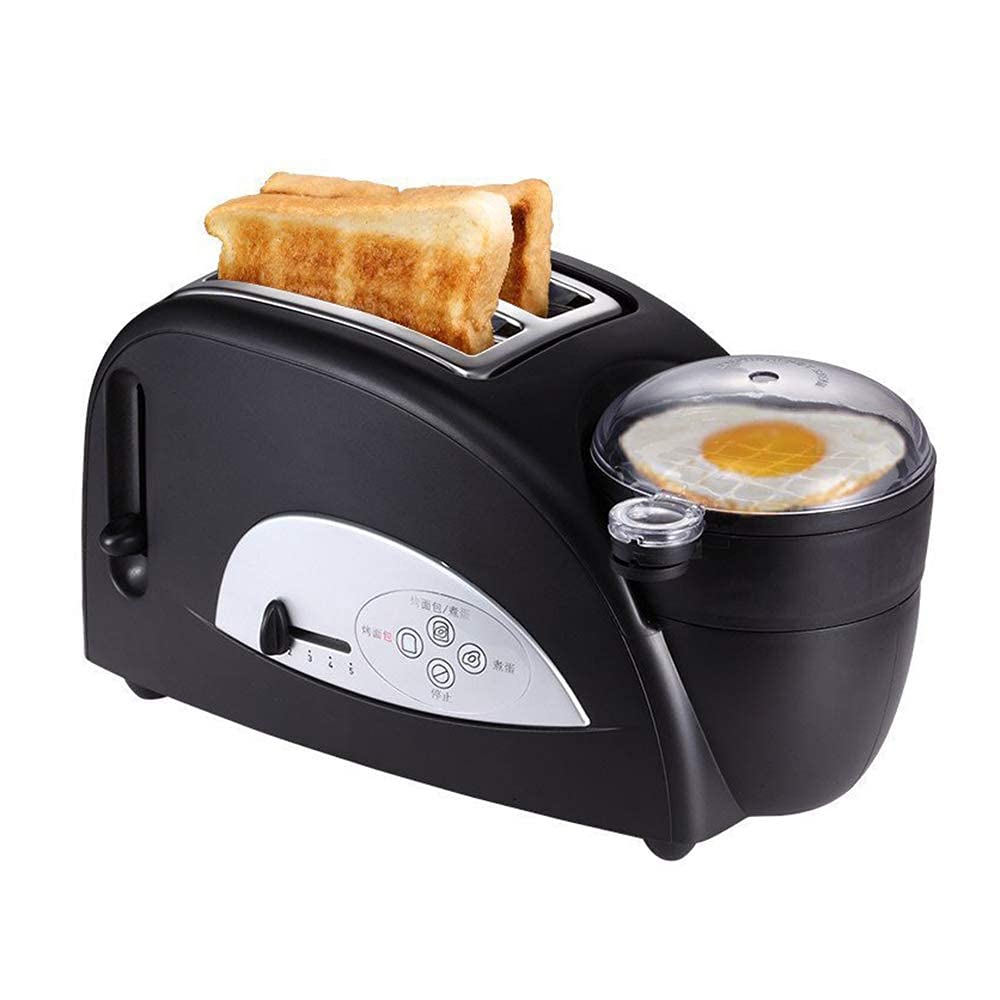 2-Slice Multifunctional Breakfast Toaster with Steam Egg & Sandwich Maker - Perfect for Quick Breakfast, Snacks & Sandwiches at Home, Office or Dorm