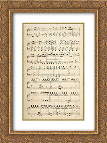 Gold Ornate Wood Frame with Double Matting