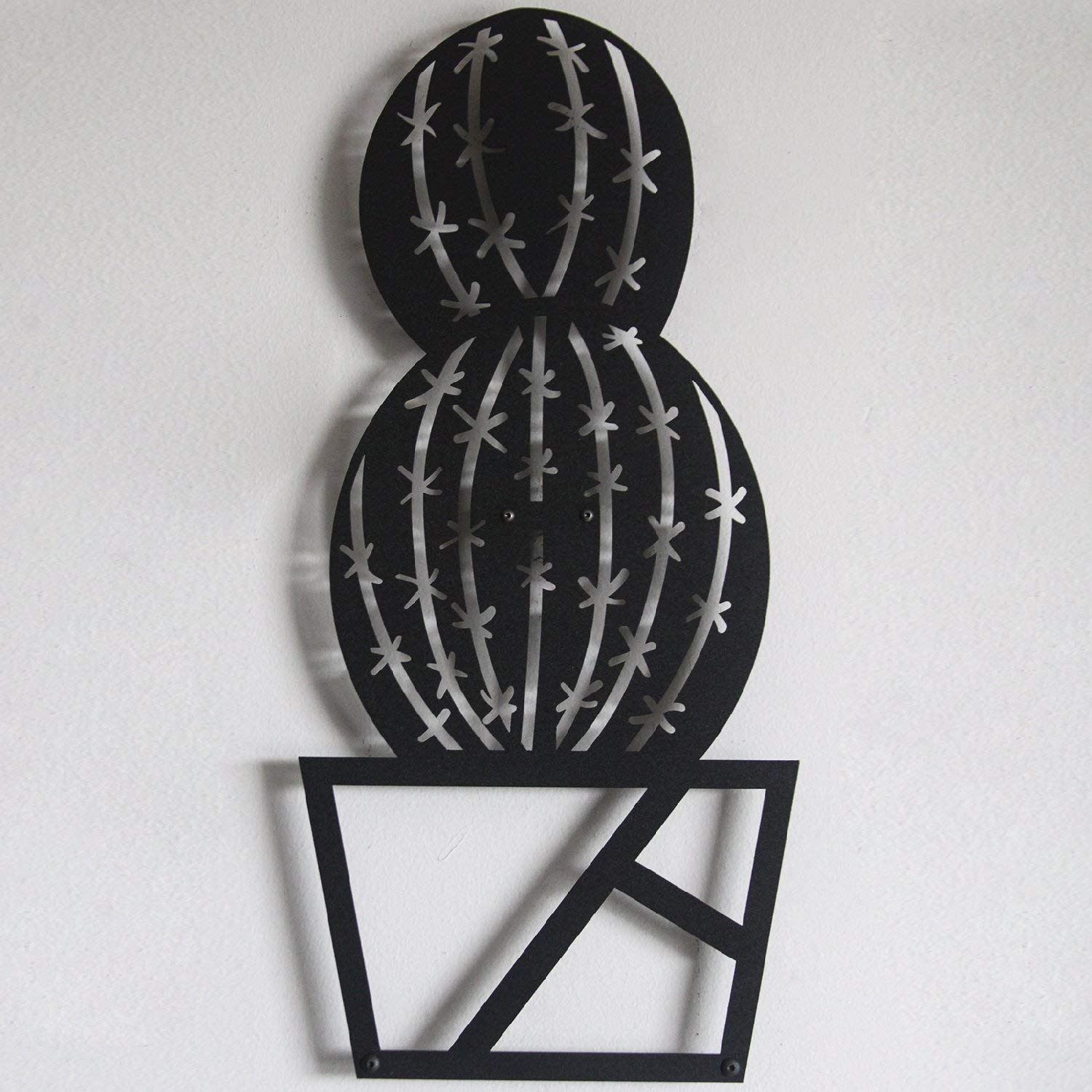LaModaHome - 3-Piece Cactus Metal Wall Art Set for Living Room, Bedroom, Kitchen & Bathroom Decor - Indoor & Outdoor Wall Hanging Decorations - Perfect for Home, Office, and Garden Spaces
