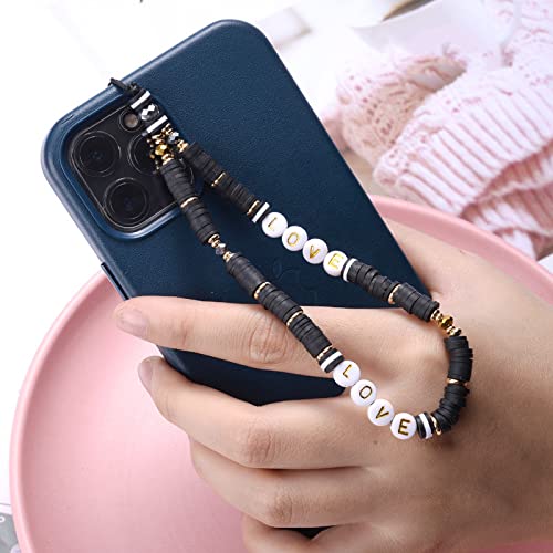 Colorful Beaded Phone Lanyard with Charm - Stylish Phone Chain Strap for Women, Men, Teens - Perfect for Everyday Use, Parties, and Travel Accessories