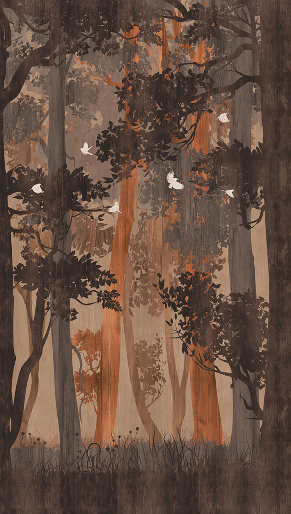 The Wall 2 Autumn Trees Canvas Art Print - Nature Landscape Wall Decor for Living Room, Bedroom & Office - Perfect for Home & Office Decoration