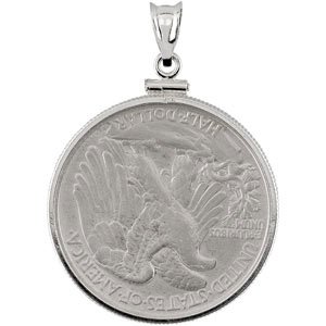 Authentic Sterling Silver Walking Liberty Half Dollar Coin Set in Elegant Sterling Silver Frame - Perfect for Coin Collectors, Gifts & Home Decor
