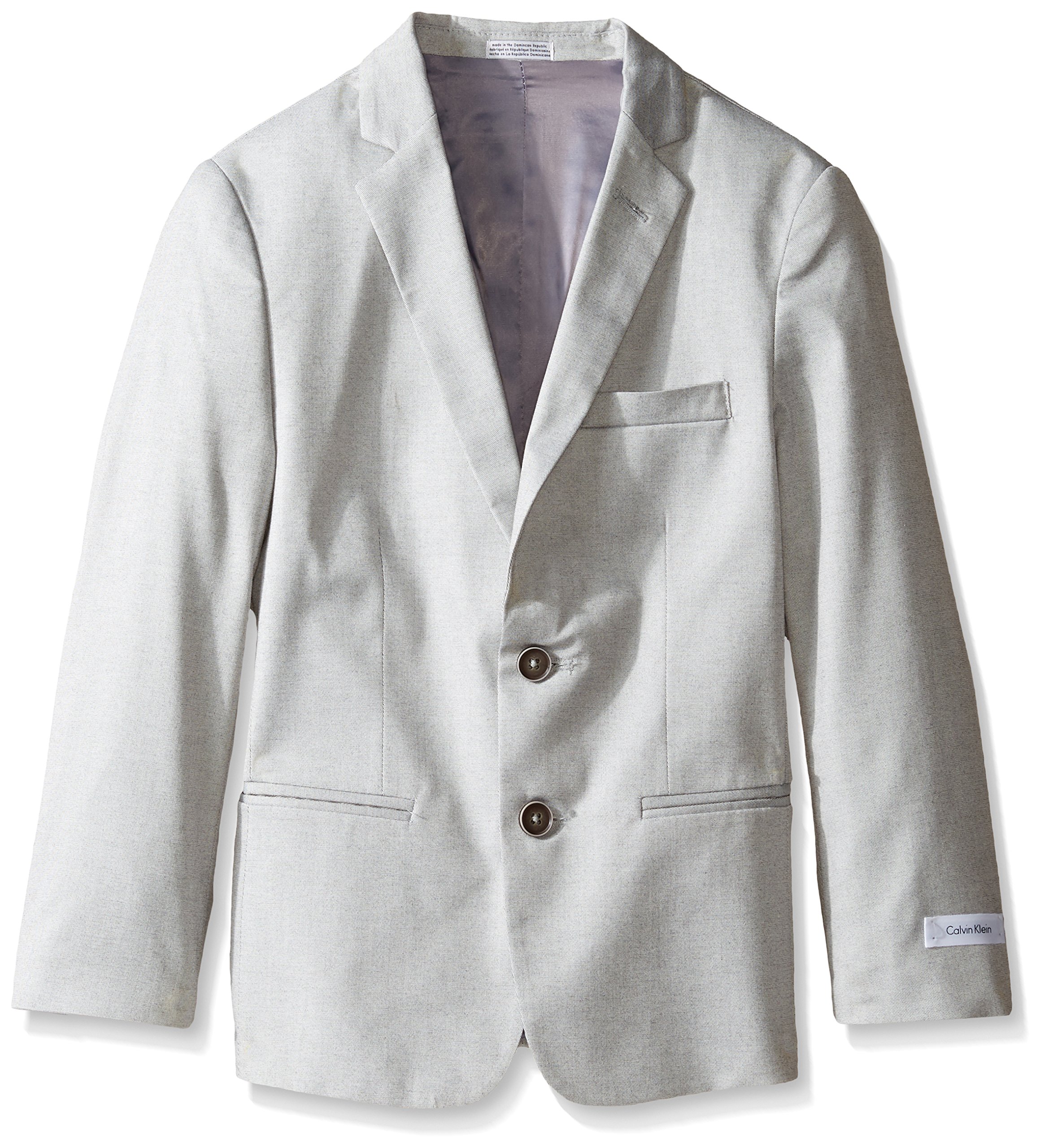 Calvin Klein Boys' Patterned Blazer Jacket | Stylish Kids Formal Wear | Perfect for School Events, Weddings & Special Occasions