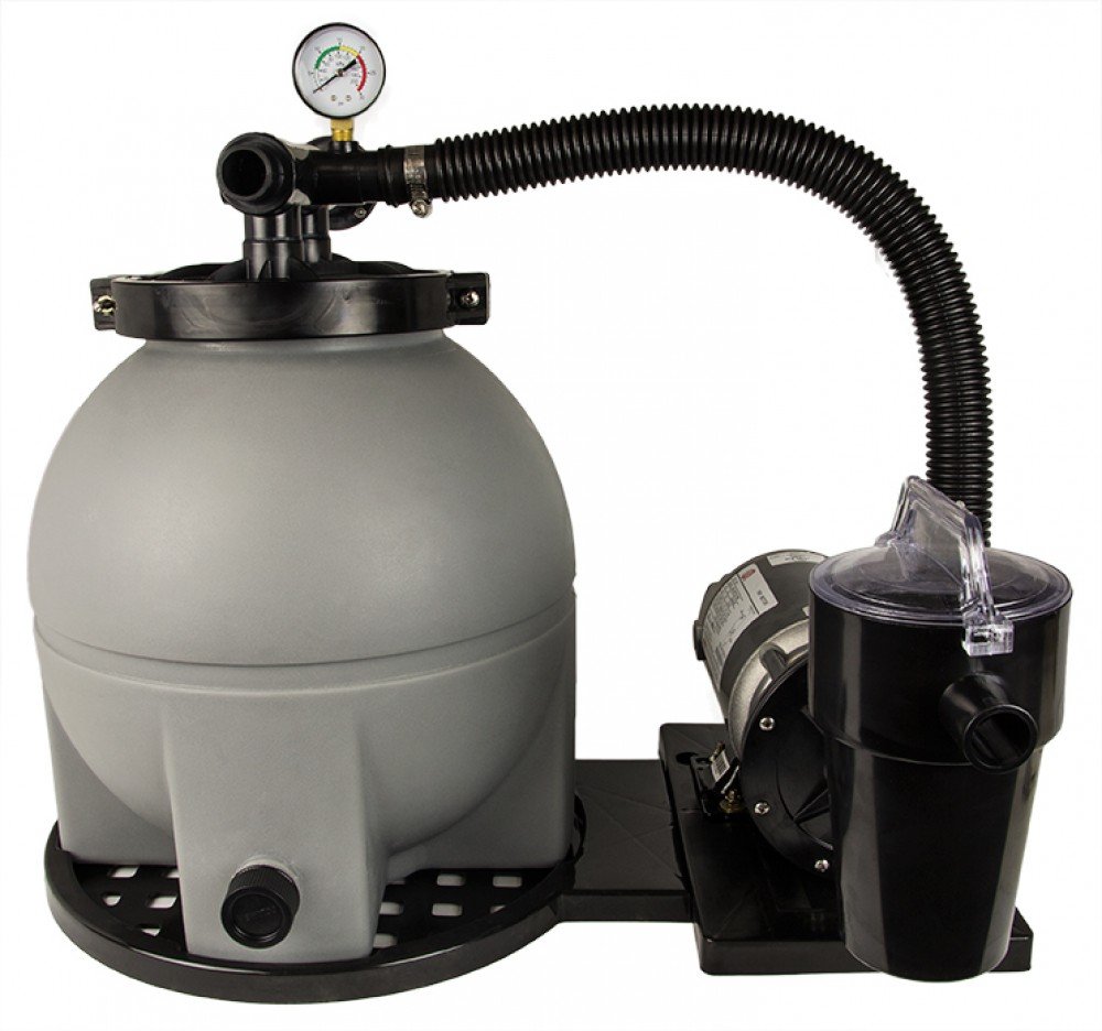 Rx Clear Patriot Sand Filter System for Above Ground Pools - 8 Inch Filter, 1/2 HP Niagara Pump (Up to 6,000 Gallons) | Perfect for Backyard Swimming Pool Maintenance & Water Filtration
