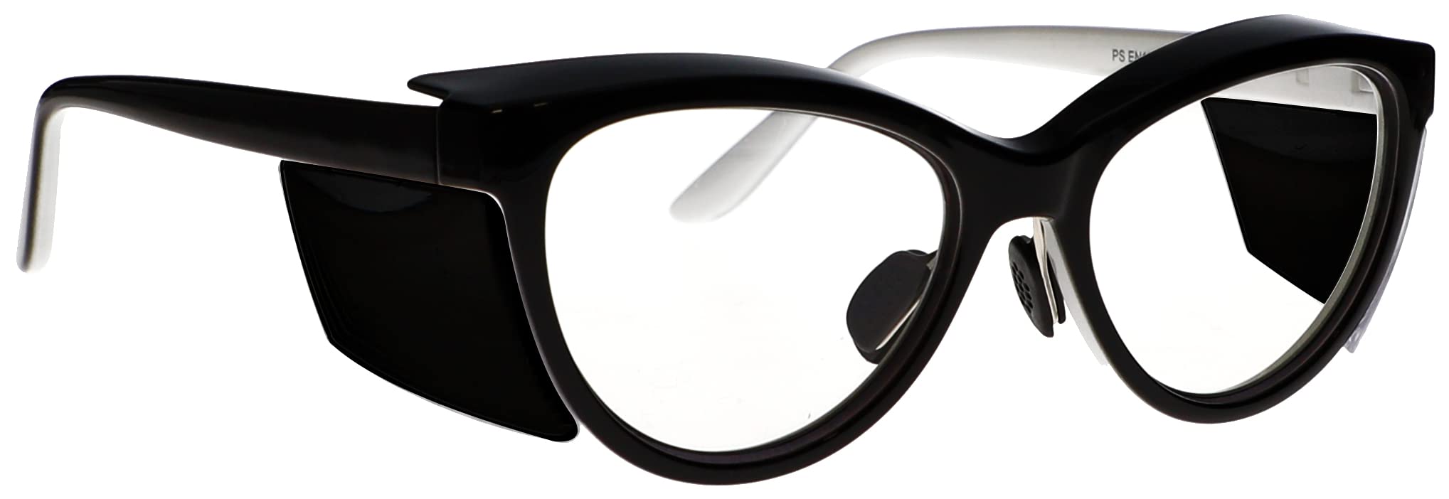 Radiation Protection Glasses T9730 - Stylish Cat Eye Lead Glasses for X-Ray & Dental Safety (Black/White) | Perfect for Medical Professionals, Radiology Techs & DIY Home Projects