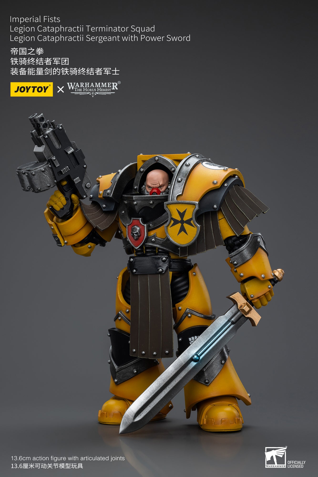1/18 Scale JOYTOY Warhammer The Horus Heresy Imperial Fists Legion Cataphractii Terminator Squad Action Figures - Perfect for Collectors, Wargaming & Display