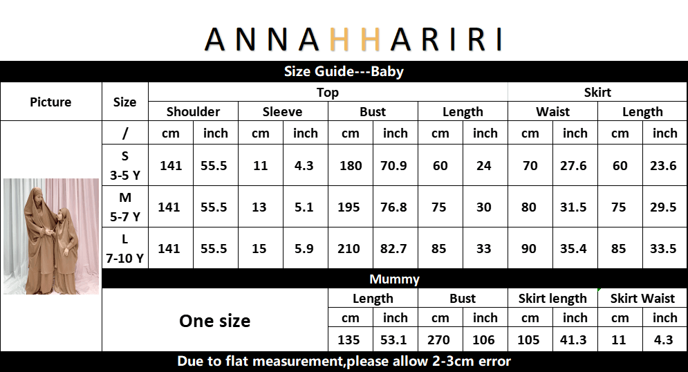 Army Green Kids Prayer Gown - Mommy and Me Matching Islamic Khimar Set for Children's Prayer & Special Occasions