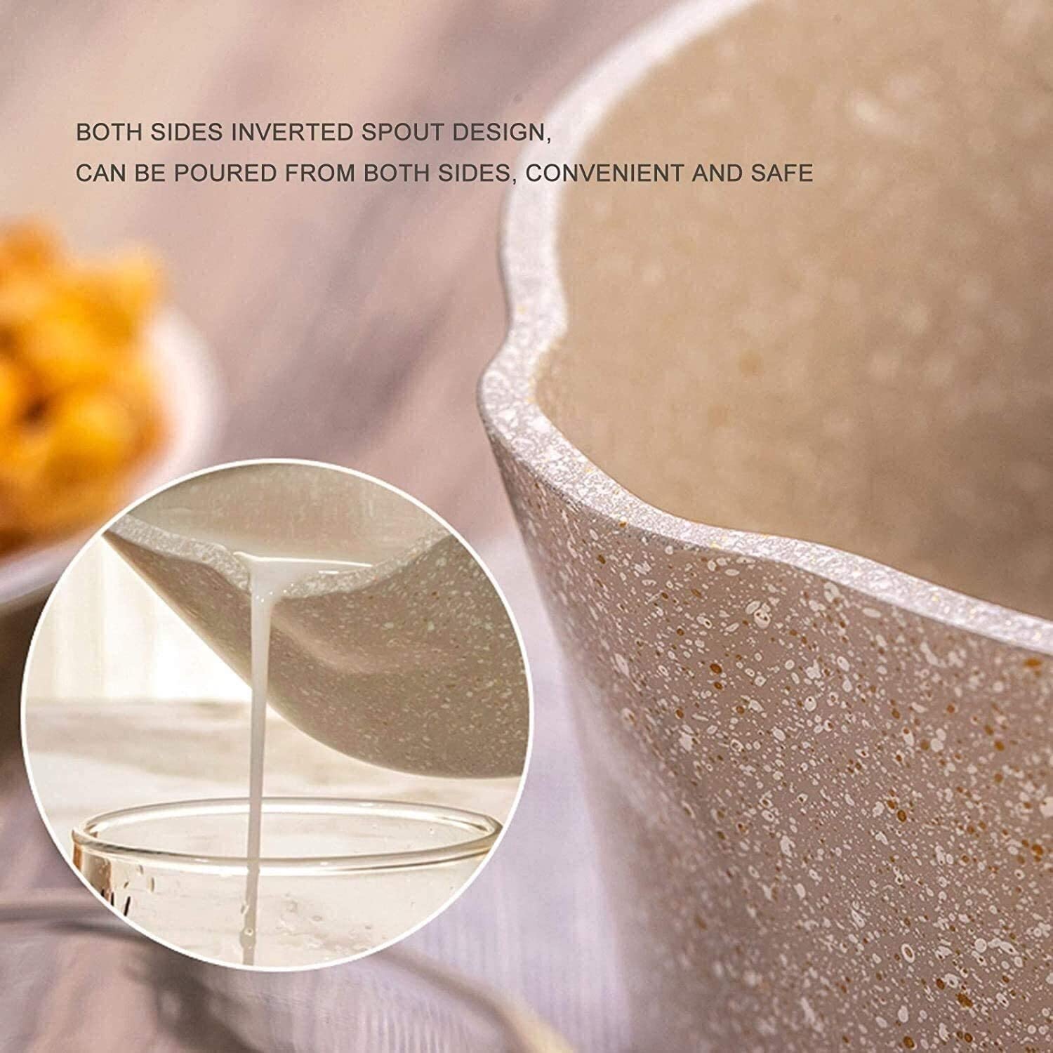 Non-Stick Maifan Stone Wok Pot with Wooden Handle - 18cm Multi-Functional Soup Pot, Milk Pot & Cooking Pan for Home Kitchen | Perfect for Boiling, Stewing & Serving Dishes