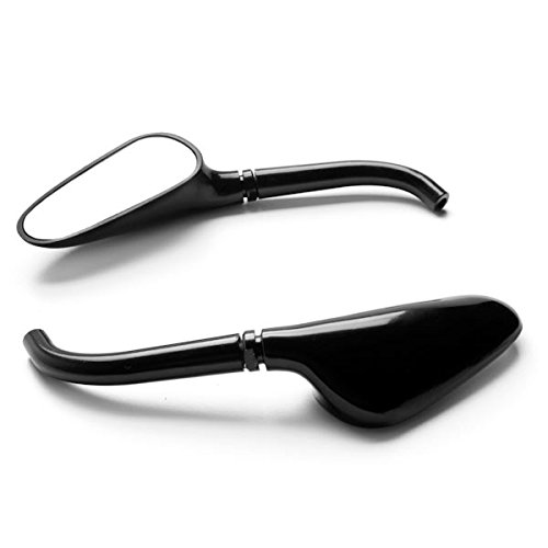 Krator Black Motorcycle Golf Club Mirrors with Free Adapters - Compatible with Victory Vegas 8-Ball Jackpot Ness Premium - Enhanced Rear View for Safer Riding on Cruisers & Touring Bikes