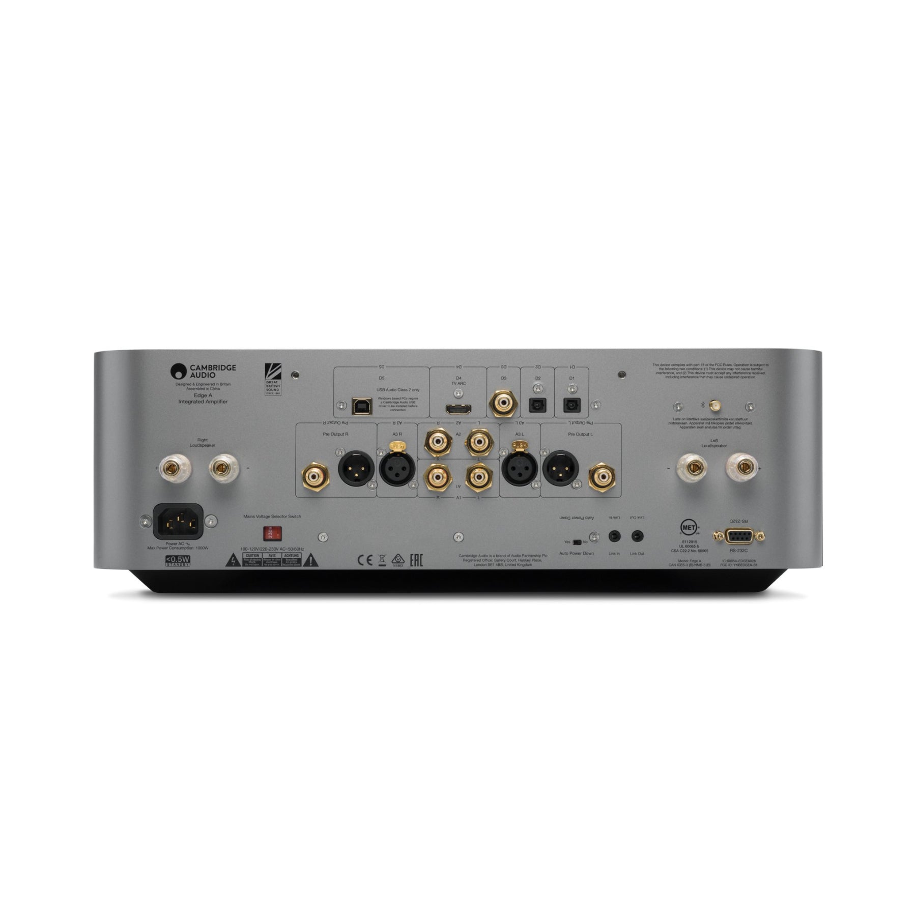 Cambridge Audio Edge A Integrated Amplifier - HiFi Stereo Power Amp with Premium Sound | Open Box Discount | Perfect for Home Theater & Audiophile Listening