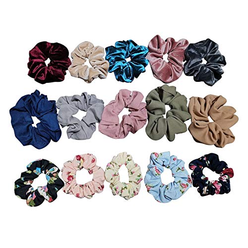 Velvet Hair Bands for Girls & Women - Soft & Comfortable Hair Ties for Fine Hair (6-Pack, Multicolor, One Size) - Perfect for School, Parties & Everyday Use