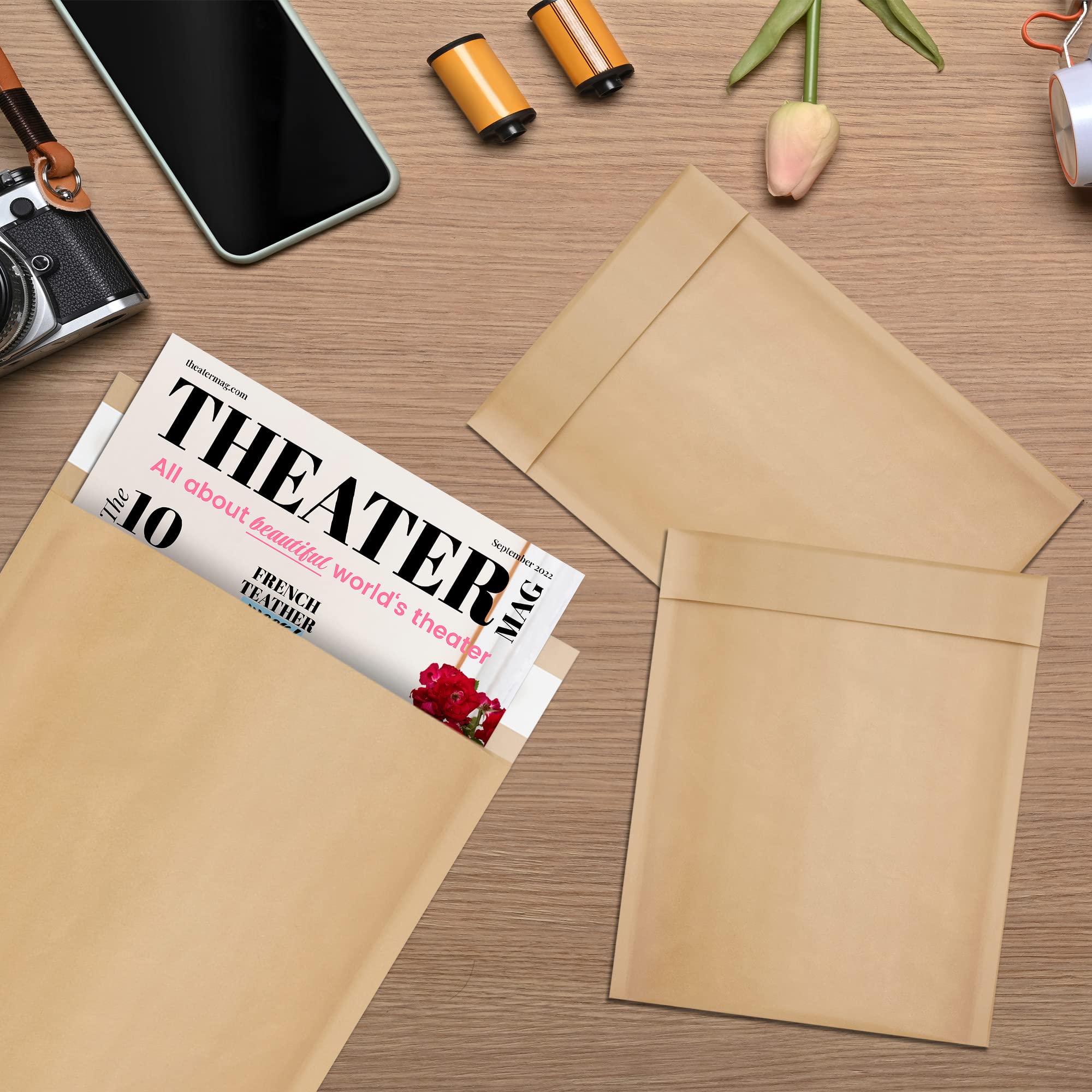 ABC 8.5x11 Inch Brown Kraft Bubble Mailer Envelopes - 400 Pack Self Seal Padded Mailing Envelopes | Water-Resistant & Opaque | Perfect for Shipping Jewelry, Cosmetics, Small Electronics & Gifts | Ecommerce, Online Sellers & Small Business Packaging Solution