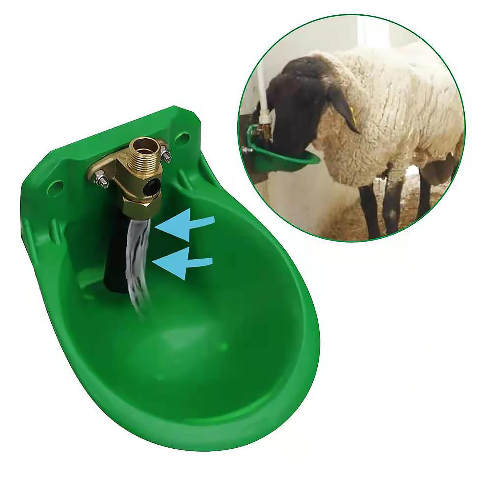 Automatic Sheep Waterer Bowl for Goats & Livestock - Durable Plastic Drinking Trough with Auto-Fill - Perfect for Farm, Ranch, and Pasture Use