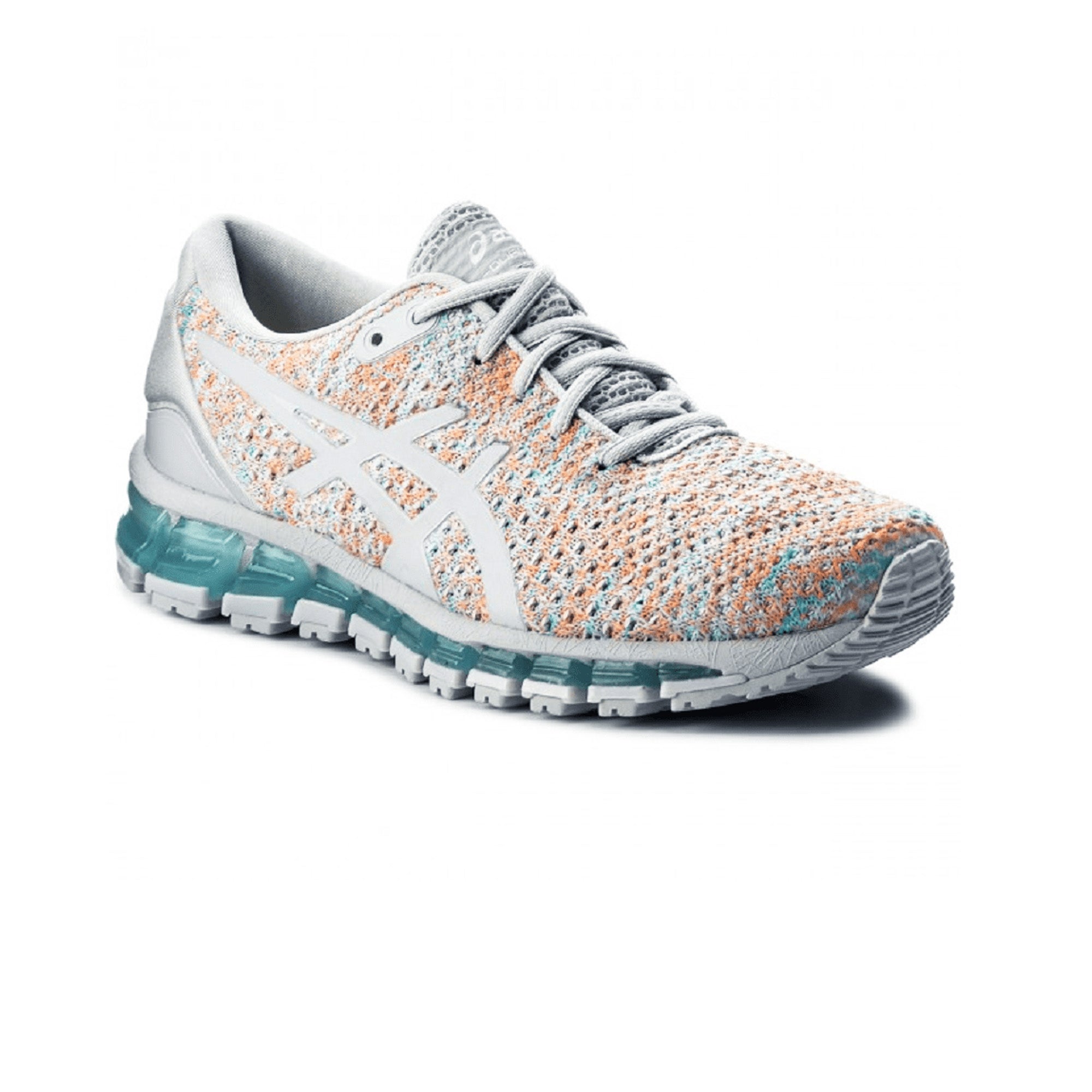 ASICS Gel Quantum 360 Knit 2 Women's Running Shoes - Glacier Grey/Aruba Blue | Cushioned Support for Road Running, Gym Workouts & Daily Walking