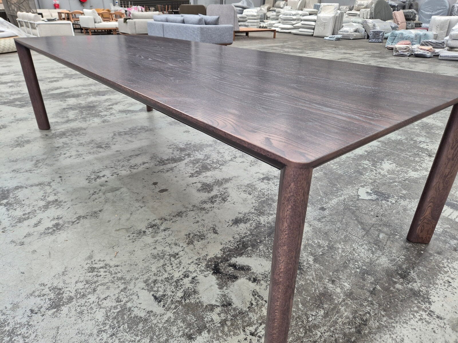 Otway Timber 280cm Smoked Oak Dining Table - Perfect for Large Family Gatherings & Modern Farmhouse Dining Rooms