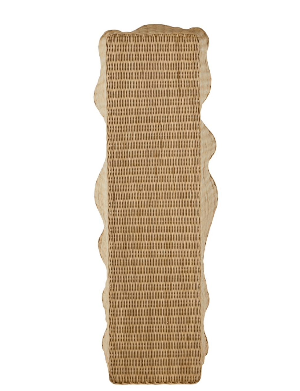 Coastal Woven Skirted Console Table - Entryway, Living Room & Hallway Decor for Beach House Style