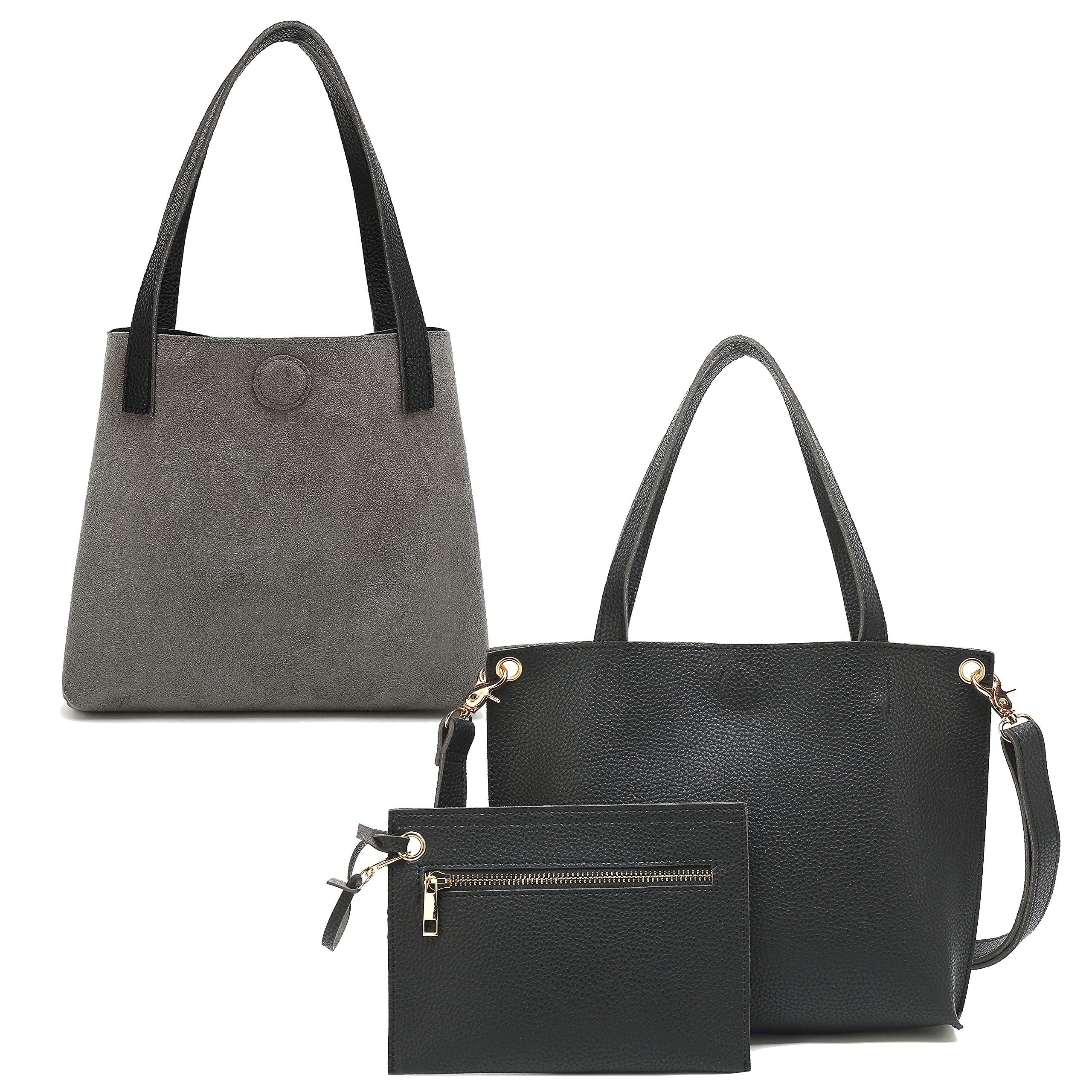 Scarleton Genuine Leather Reversible Tote Bag for Women - Stylish Work & Travel Purse - Perfect for Office, Shopping & Daily Use (Model H1842)