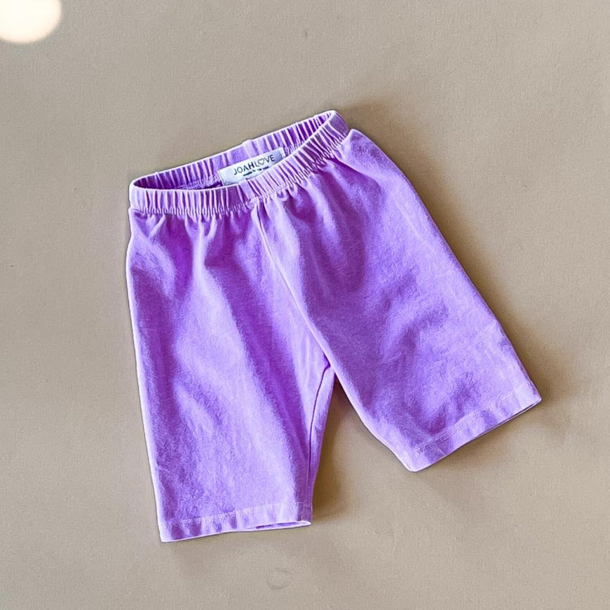 High Waist Biker Shorts for Women - Grape Neon Color | Workout, Yoga, Running & Casual Wear