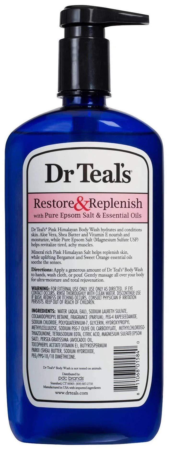 Dr Teal's Body Wash Variety Gift Set (2 Pack, 24oz Each) - Relaxing Eucalyptus & Spearmint & Rejuvenating Pink Himalayan Salt - Pure Epsom Salt & Essential Oils for Pain Relief & Stress Reduction - Perfect for Spa Nights & Self-Care Gifts