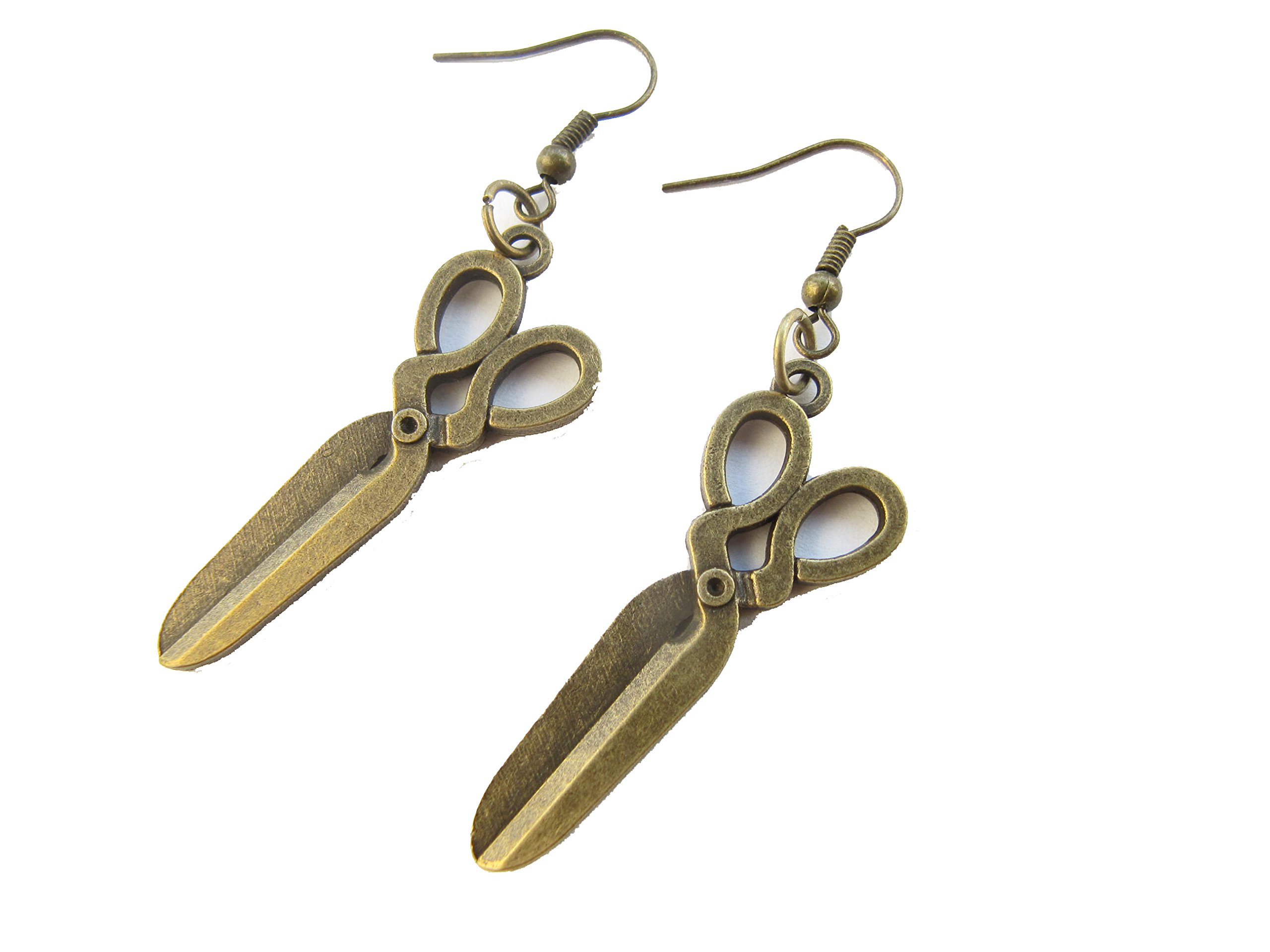 Steampunk Scissors Earrings - Victorian Steam Punk Jewelry for Women | Funky Gothic Hairdresser Tailor Rockabilly Accessories | Perfect for Cosplay, Costume Parties & Alternative Fashion