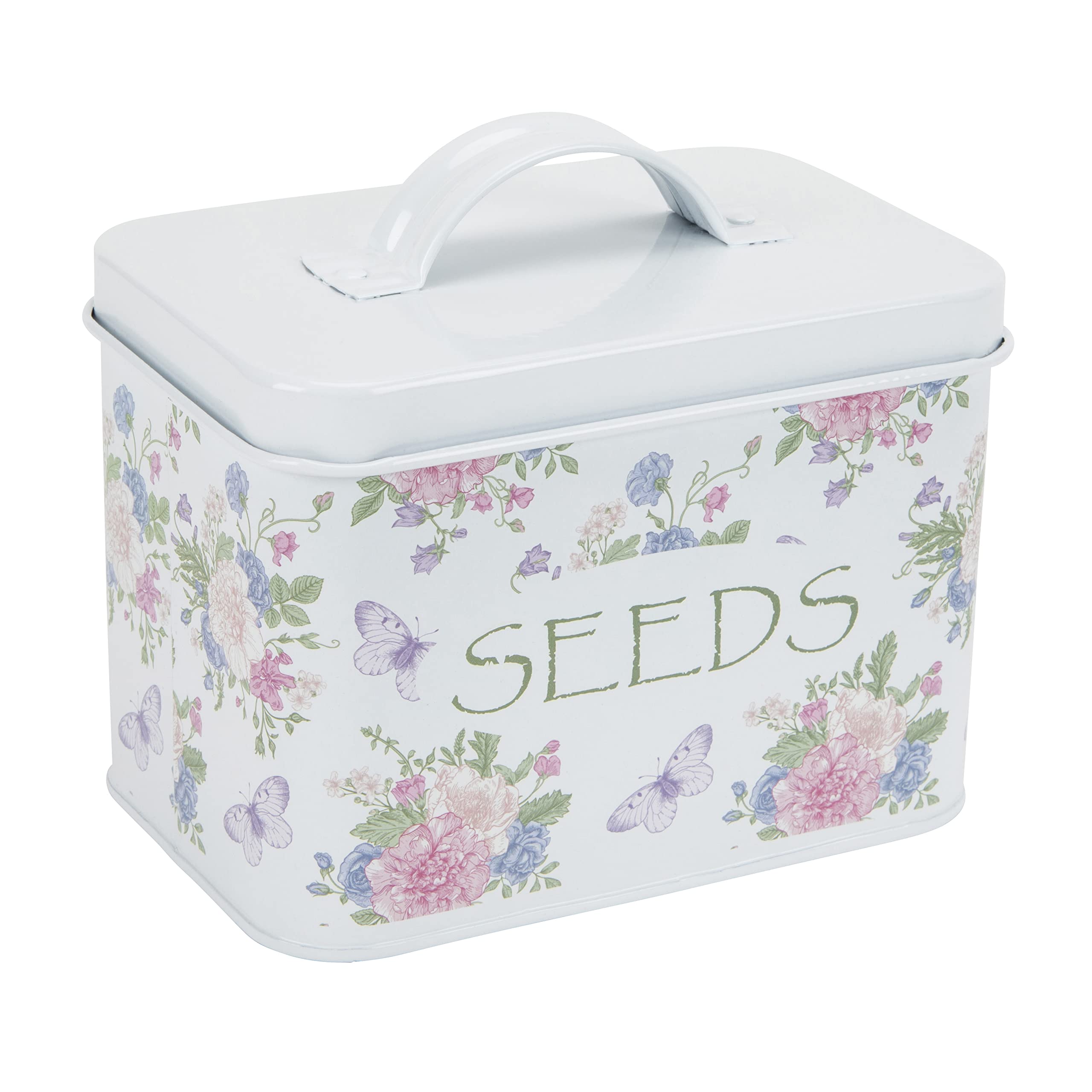 Katai Seed Storage Box – Durable Metal Seed Organizer for Gardeners | Complete Seed Packet Organizer with Lid, Monthly Dividers, 20 Envelopes & Pencil | Compact Seed Saver for Flower, Vegetable & Herb Seeds | Perfect for Home Gardening, Seed Swapping & Plant Preservation