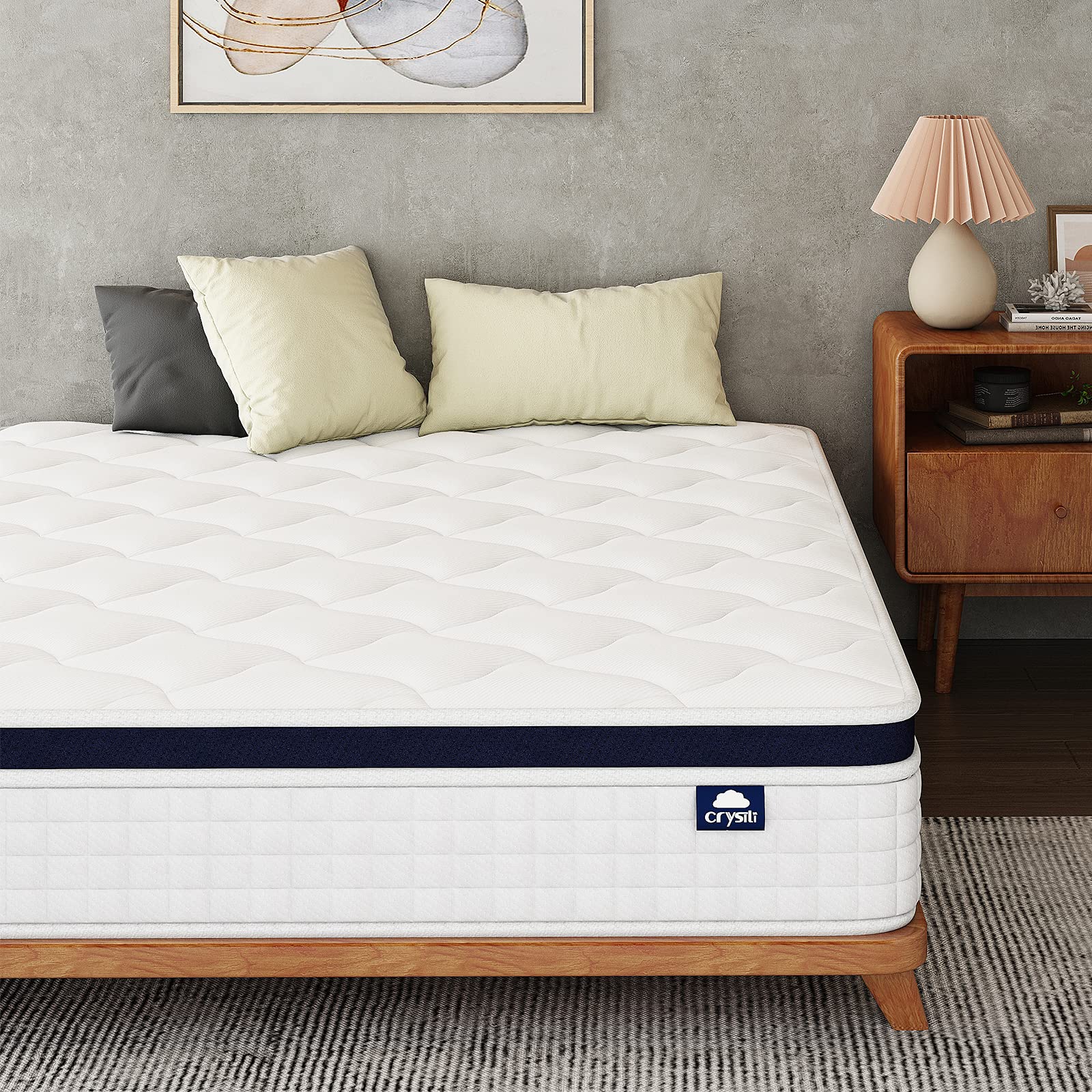 14 Inch King Size Hybrid Mattress in a Box - Zero Pressure Foam & Innerspring for Pressure Relief & Motion Isolation - Medium Firm - CertiPUR-US Certified - Perfect for Back Pain Relief & Couples Sharing Bed