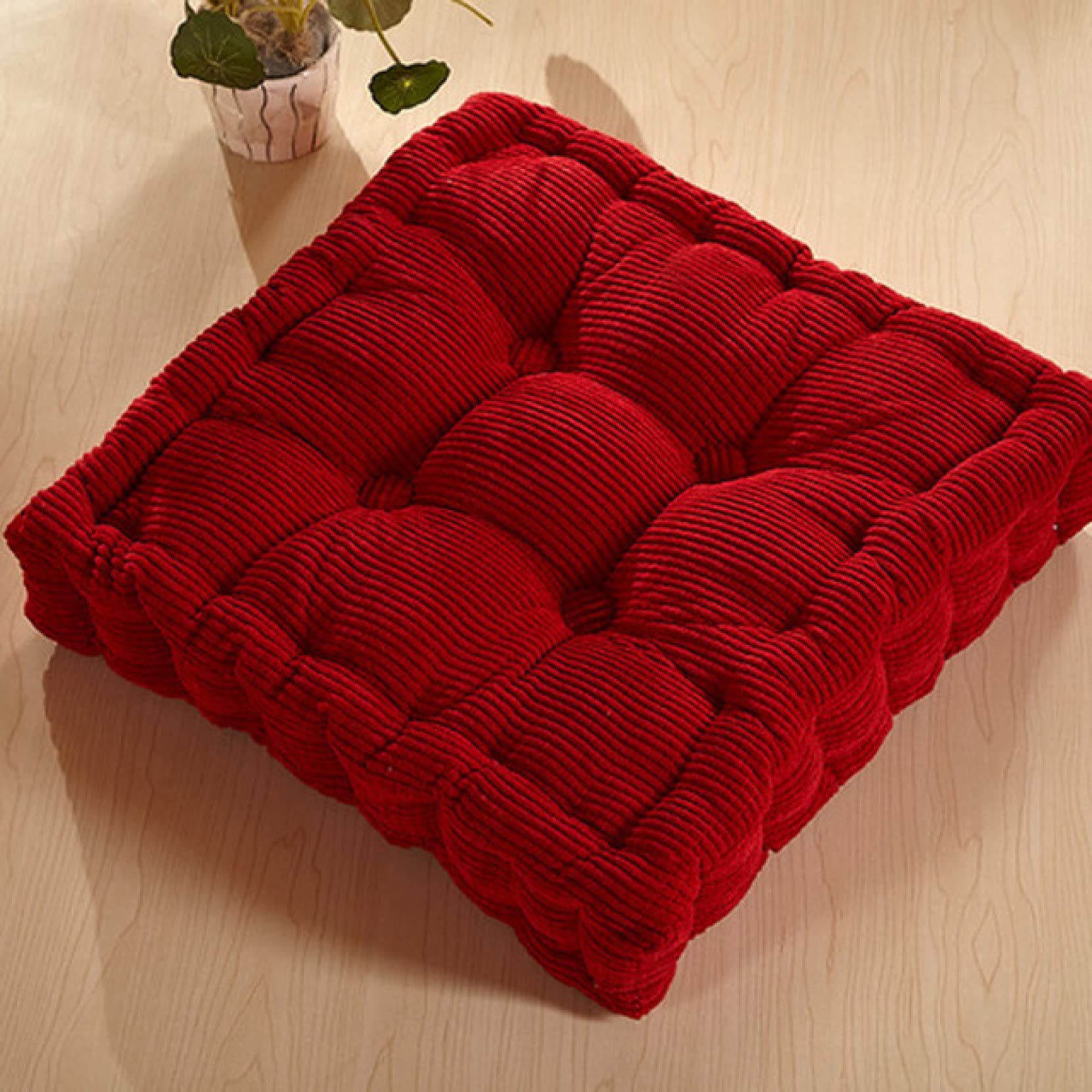 Premium Winter Thickened Tatami Floor Cushion - Square Office & Patio Chair Pad for Indoor/Outdoor Use - Comfortable Floating Window Seat Cushion for Meditation, Reading & Relaxation