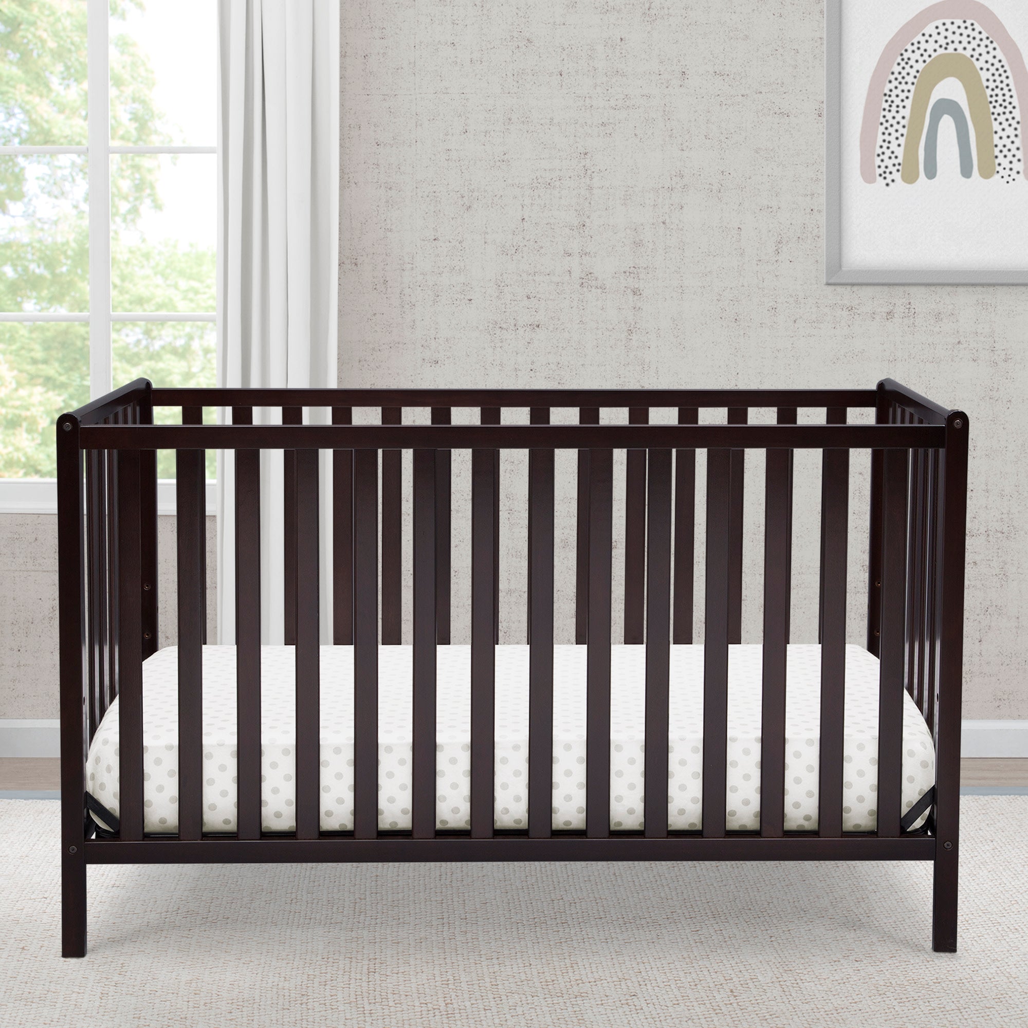 Heartland 4-in-1 Convertible Baby Crib - Toddler Bed, Daybed & Full-Size Bed - Safe Nursery Furniture for Newborn to Adult - Perfect for Baby Rooms, Daycare Centers & Guest Bedrooms