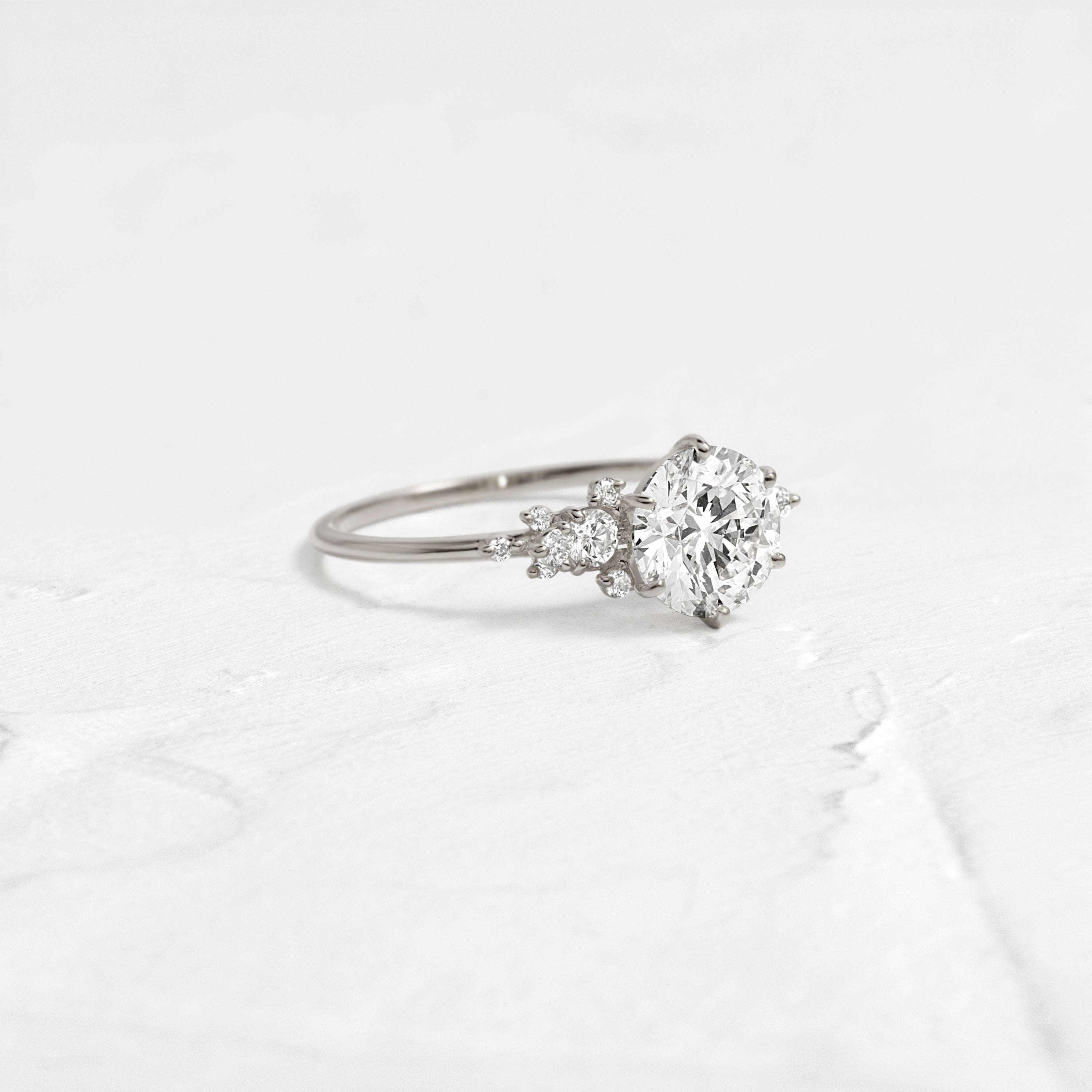 Blossom Ring - Elegant Round Cut Sterling Silver Floral Jewelry for Women - Perfect for Weddings, Anniversaries & Special Occasions