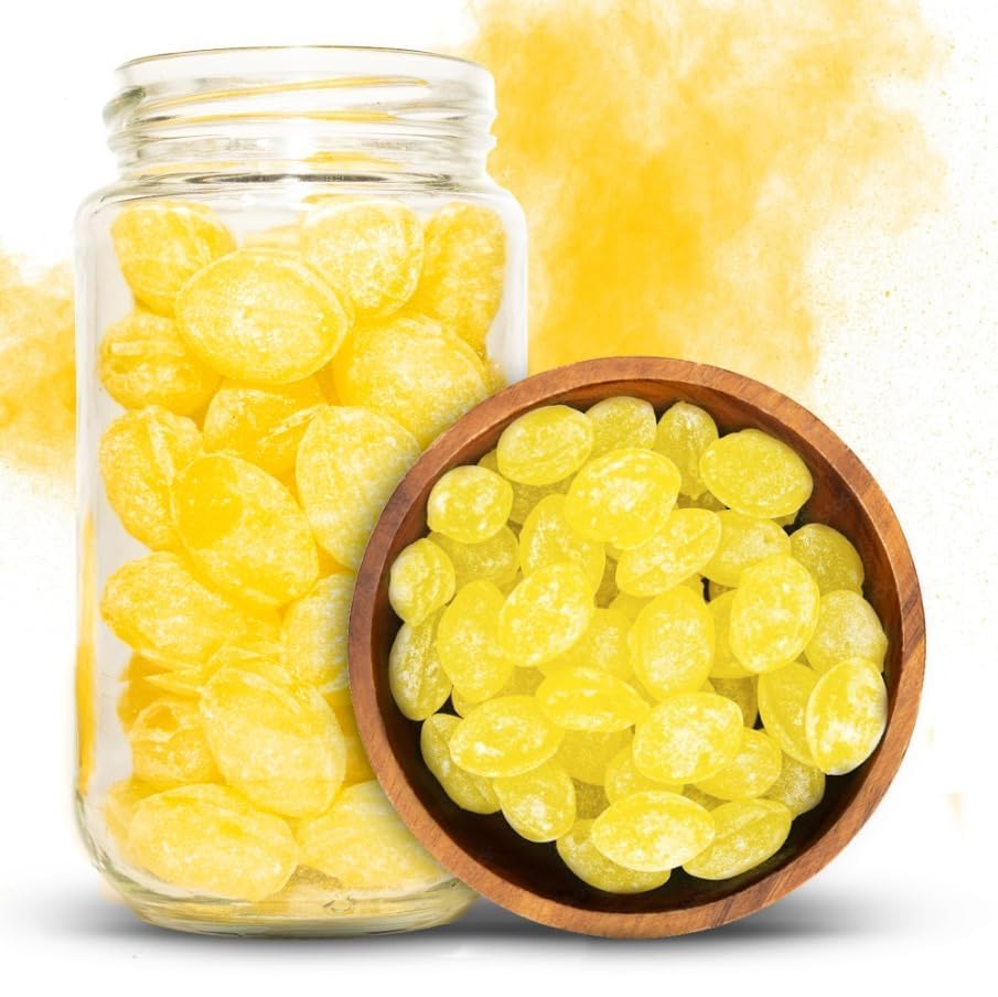 NY Spice Shop Sanded Lemon Drops - 1 Pound Bulk Old Fashioned Hard Candy | Tangy & Sweet Lemon Flavored Treats | Perfect for Party Favors, Office Snacks & Gift Baskets