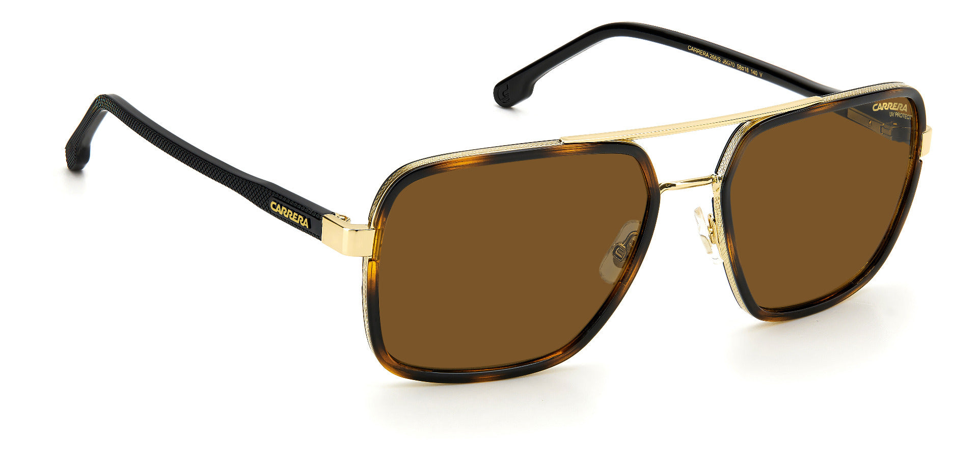 Carrera 256 S Sunglasses - Polarized Aviator Style for Men & Women - UV Protection - Perfect for Driving, Outdoor Sports & Beach Vacations