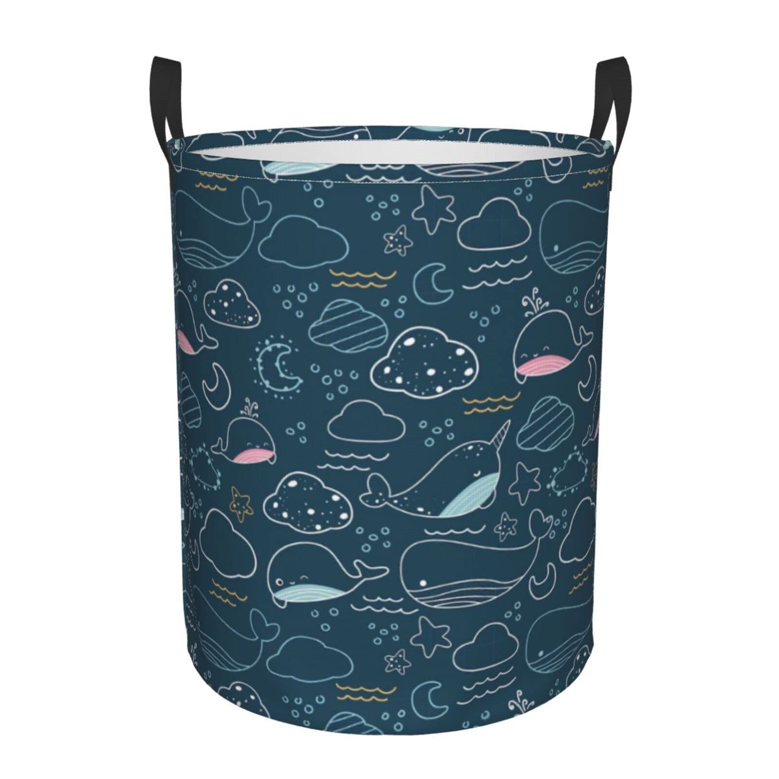 YINSING Collapsible Laundry Basket with Handle - Waterproof Fabric Hamper for Clothes, Toys & Bathroom Storage | Large Medium Organizer Bin for Home, Dorm & Travel | Foldable Laundry Solution for Dirty Clothes & Household Items