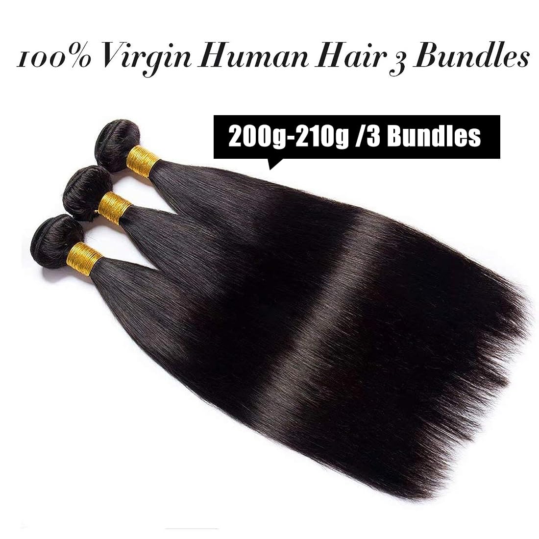 Rebasar 100% Unprocessed Brazilian Virgin Human Hair Extensions - 3 Bundles 26