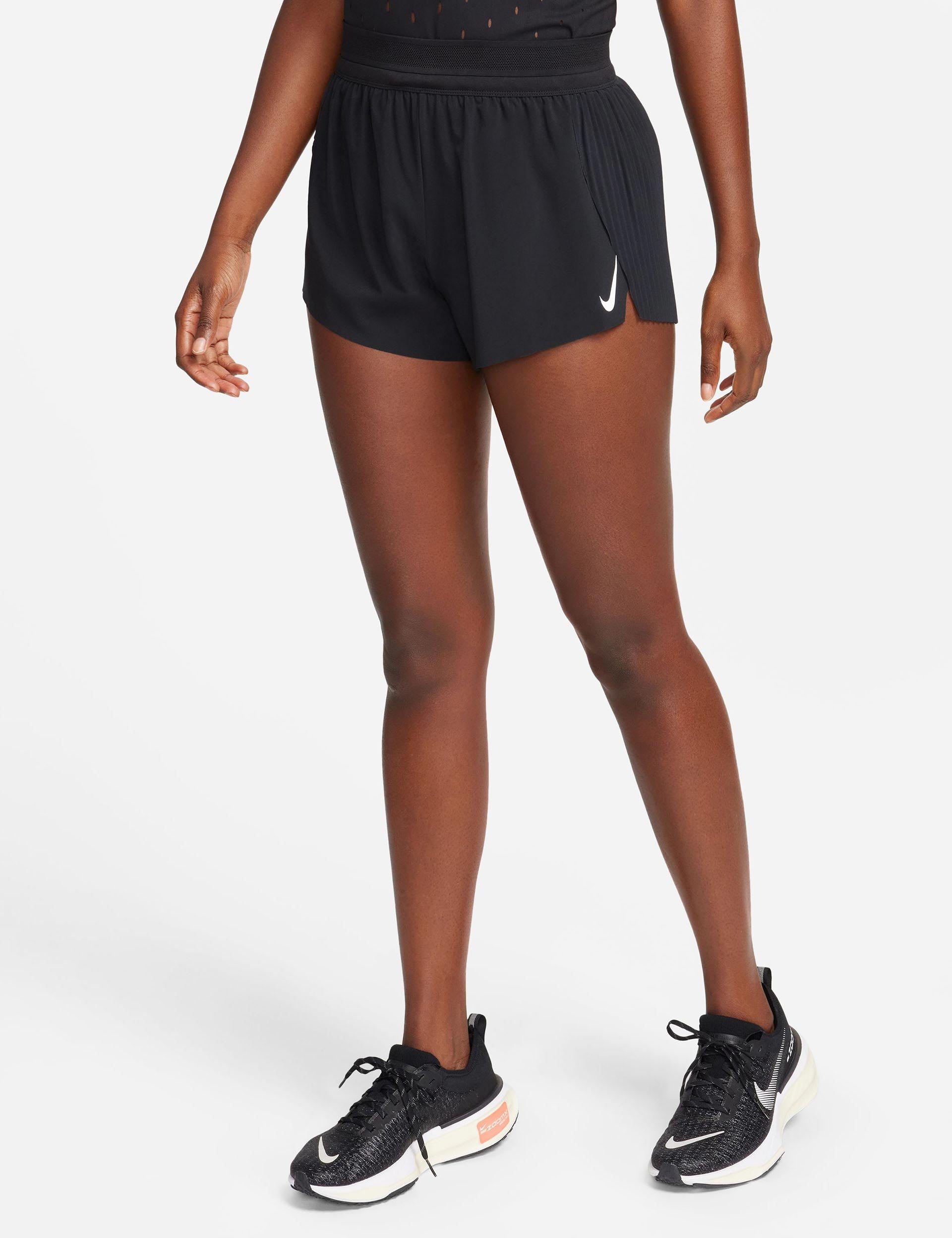 AeroSwift Dri FIT ADV 3 Running Shorts for Men & Women - Breathable Quick-Dry Athletic Shorts with Pockets - Black/White - Perfect for Jogging, Gym Workouts & Outdoor Sports