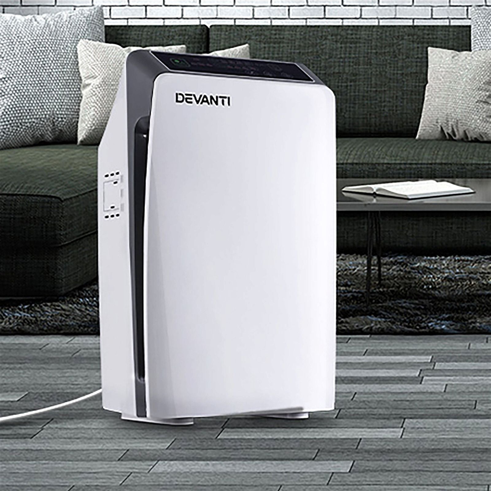 Devanti HEPA Air Purifier for Home with Odor Sensor - Remove Dust, Allergens & Pet Dander - Perfect for Bedrooms, Living Rooms & Offices