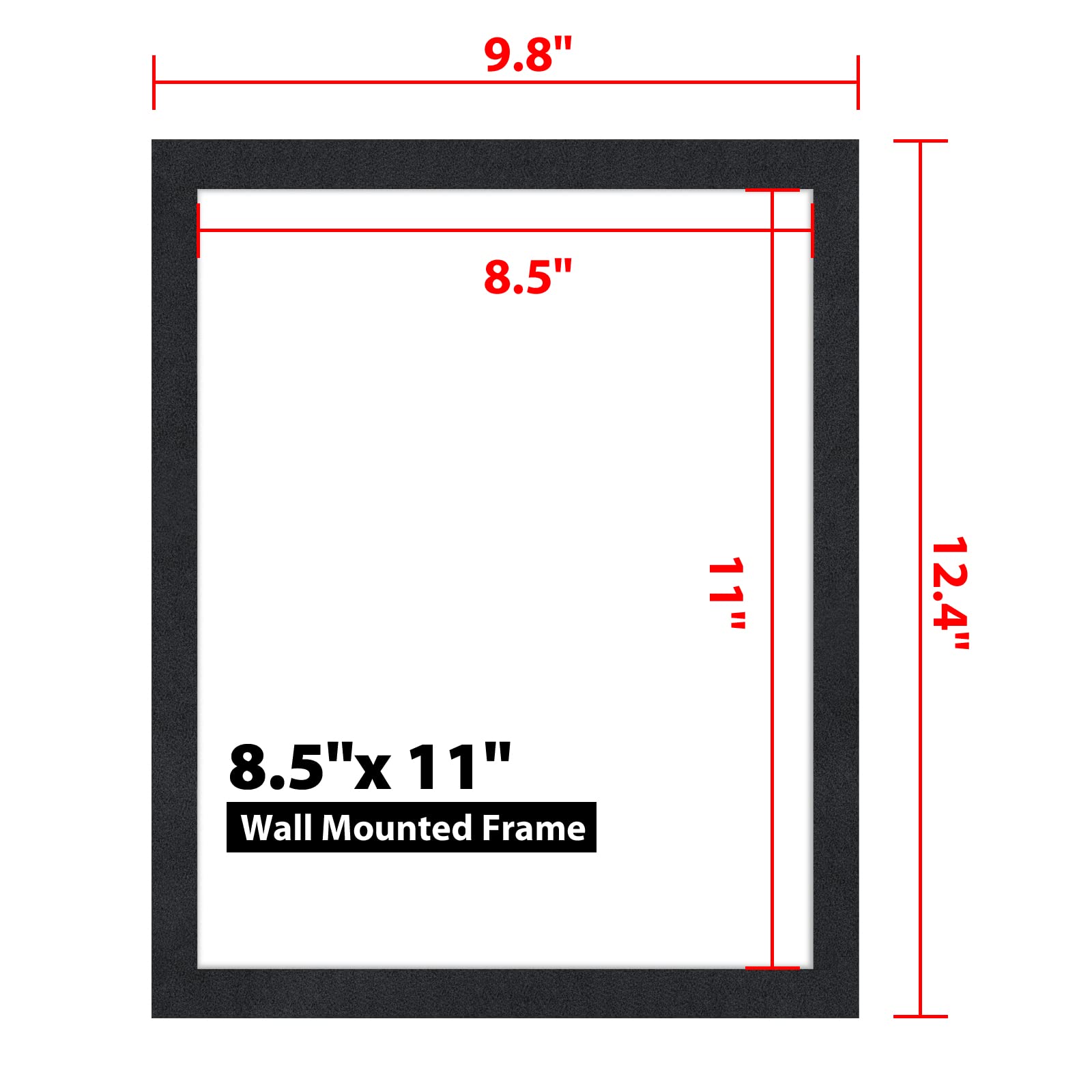 10-Pack Magnetic Sign Holders 8.5 x 11 Inch - Self-Adhesive Magnetic Frames for Wall, Fridge, Door & Window - Black Magnetic Picture Frame, Document & Poster Display Holder - Perfect for Offices, Restaurants, Retail Stores & Home Decor