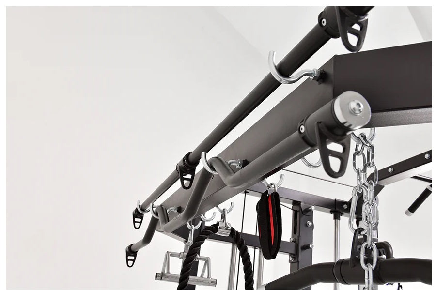 Warrior 801 Pro Power Rack Cage with Smith Machine & Functional Trainer Cable Pulley System - Heavy Duty Home Gym Equipment for Strength Training & Weightlifting - Perfect for Home Workouts & Garage Gym Setup